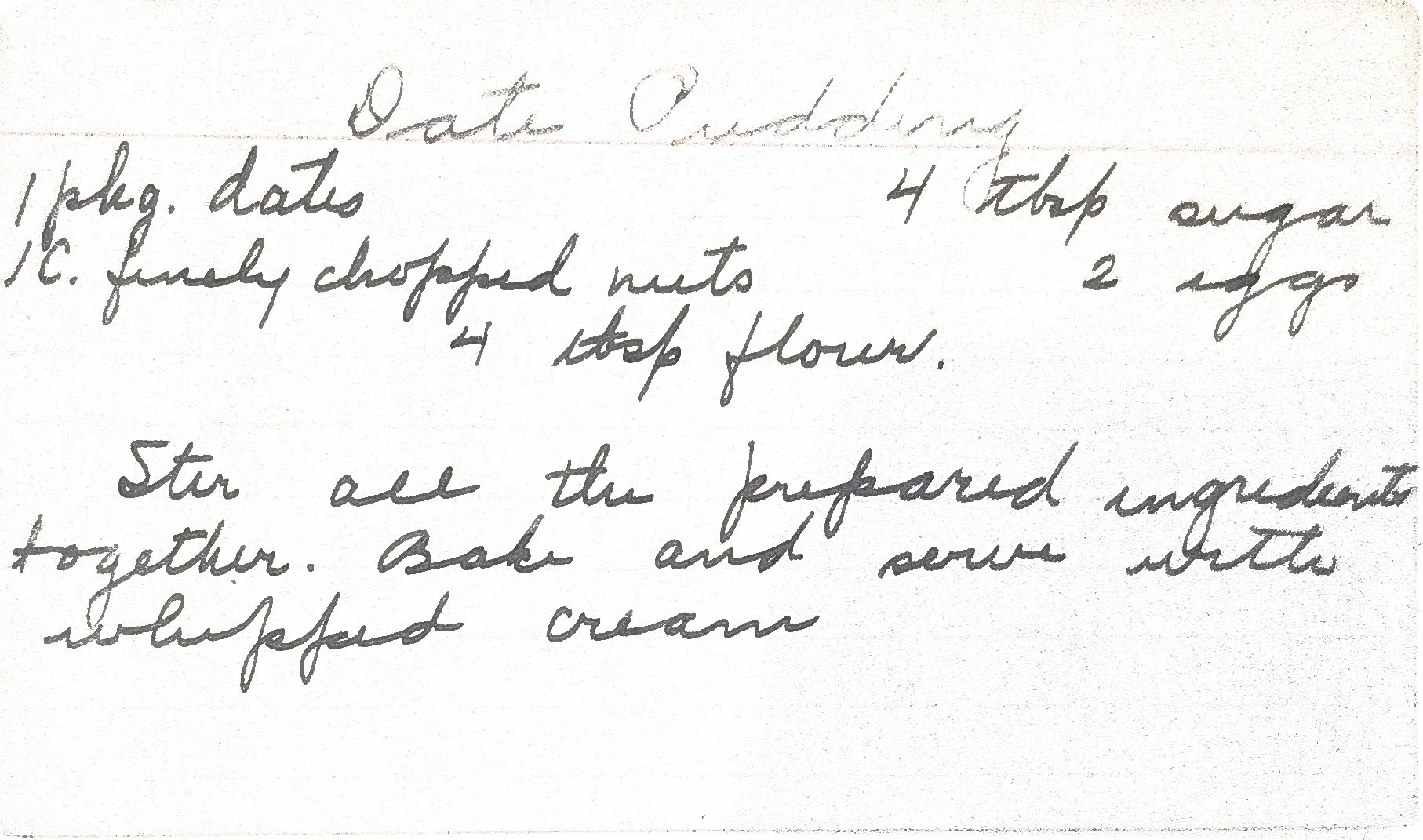 Original Handwritten Card