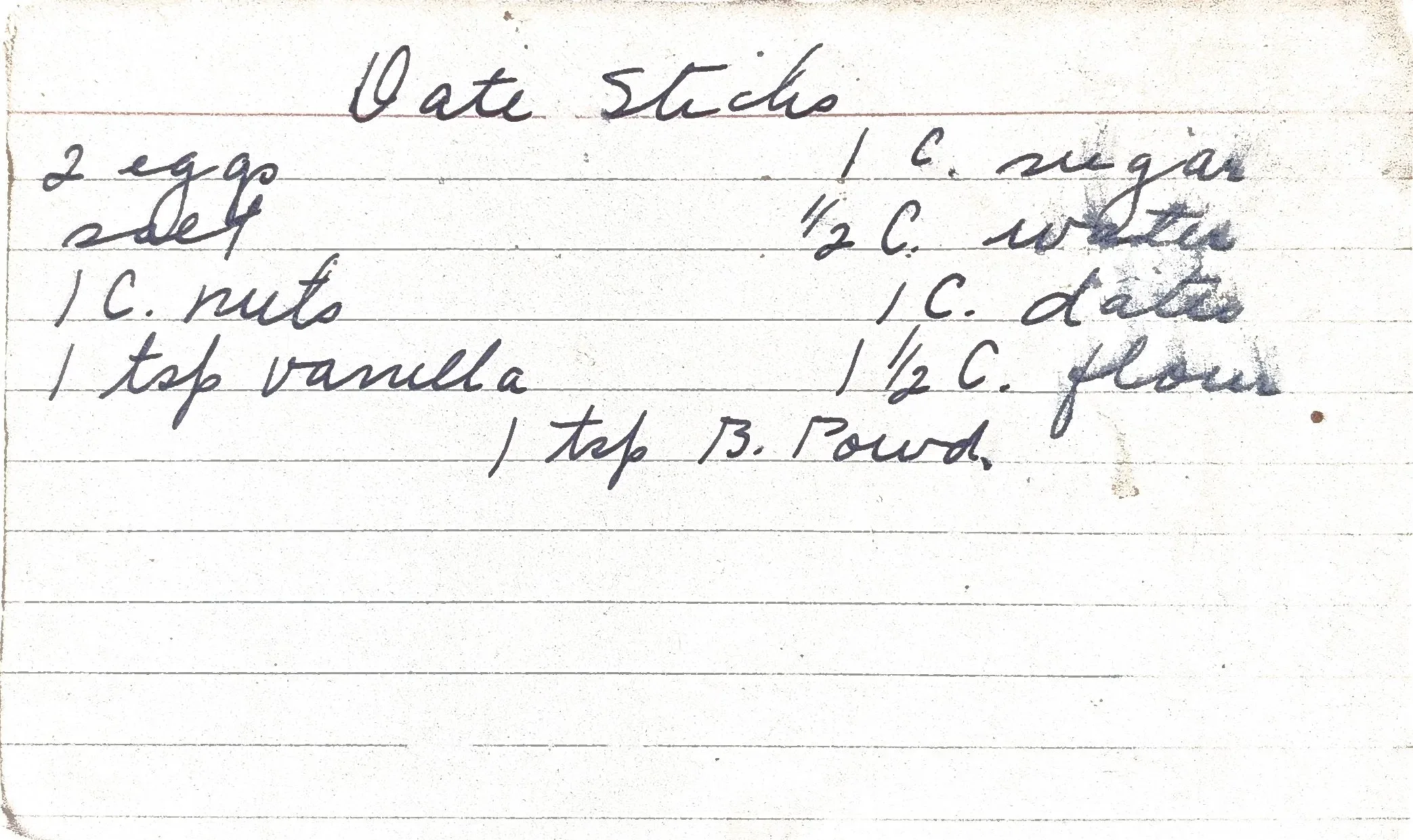 Original Handwritten Card