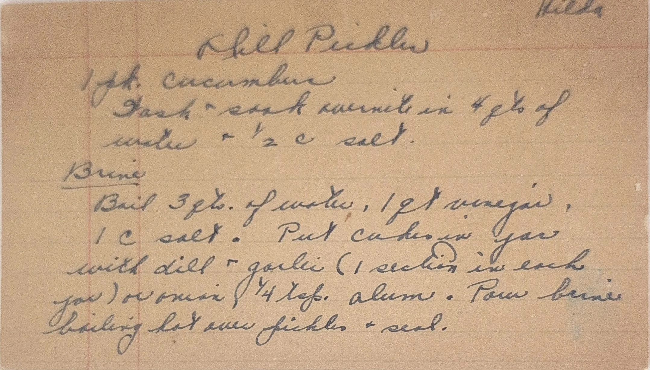 Original Handwritten Card