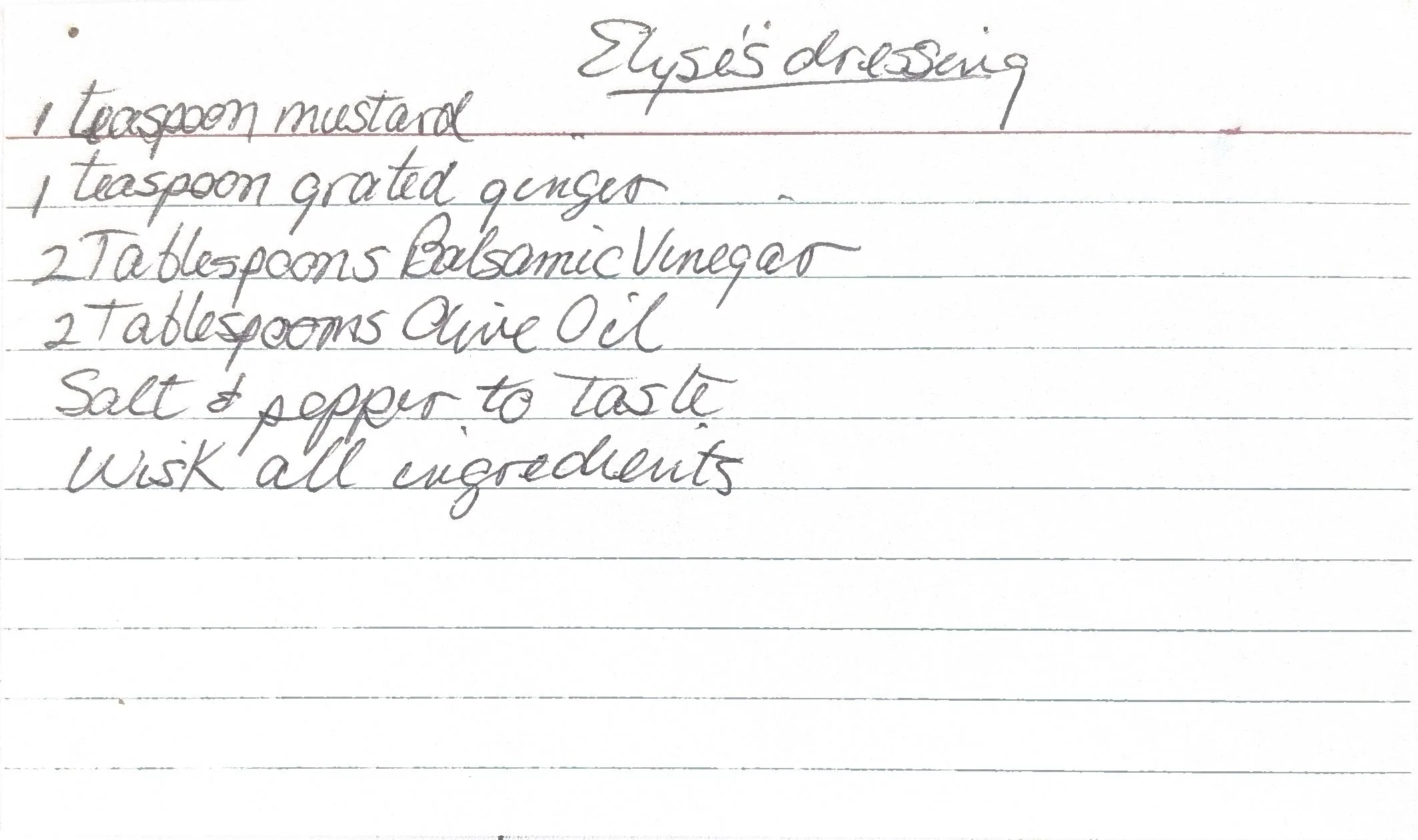 Original Handwritten Card
