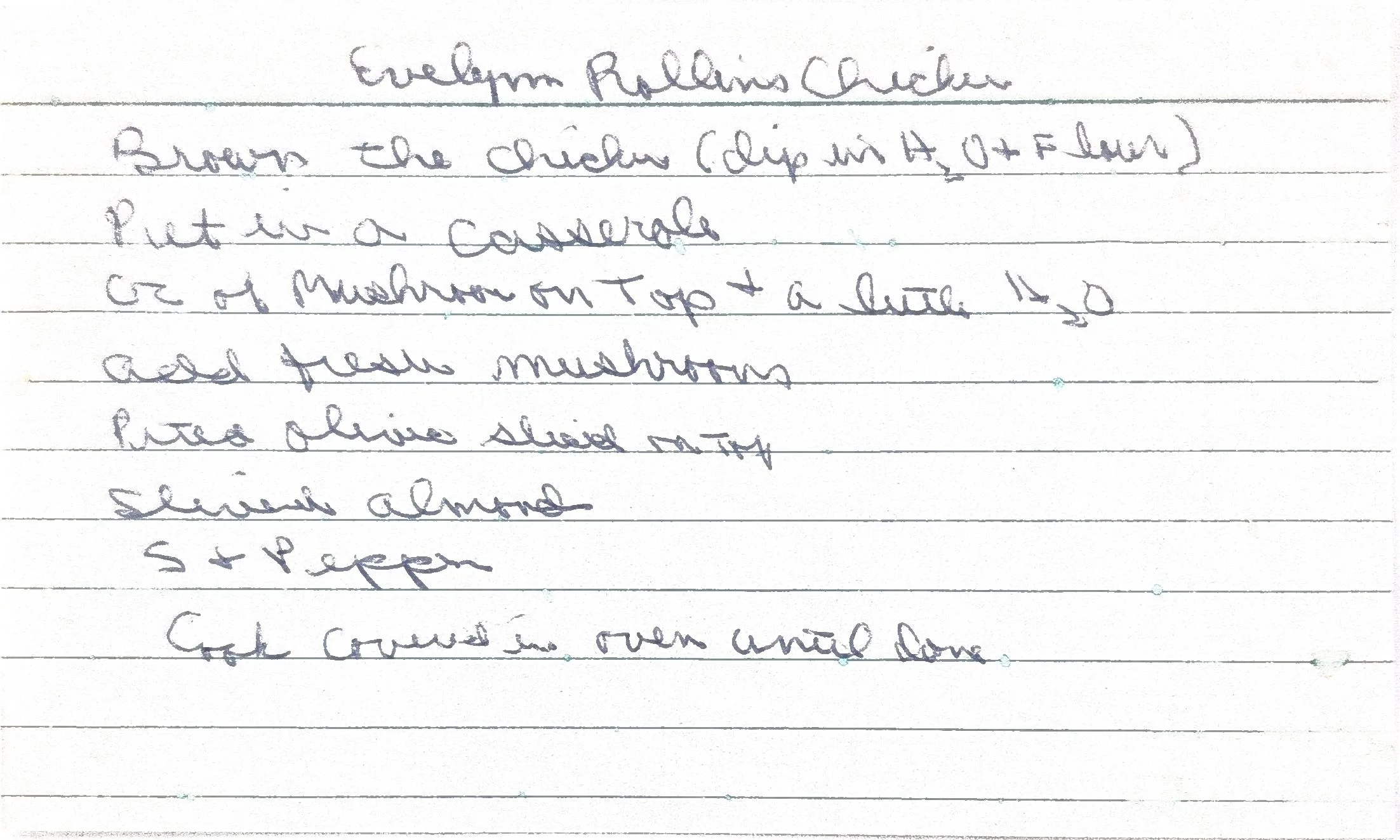Original Handwritten Card
