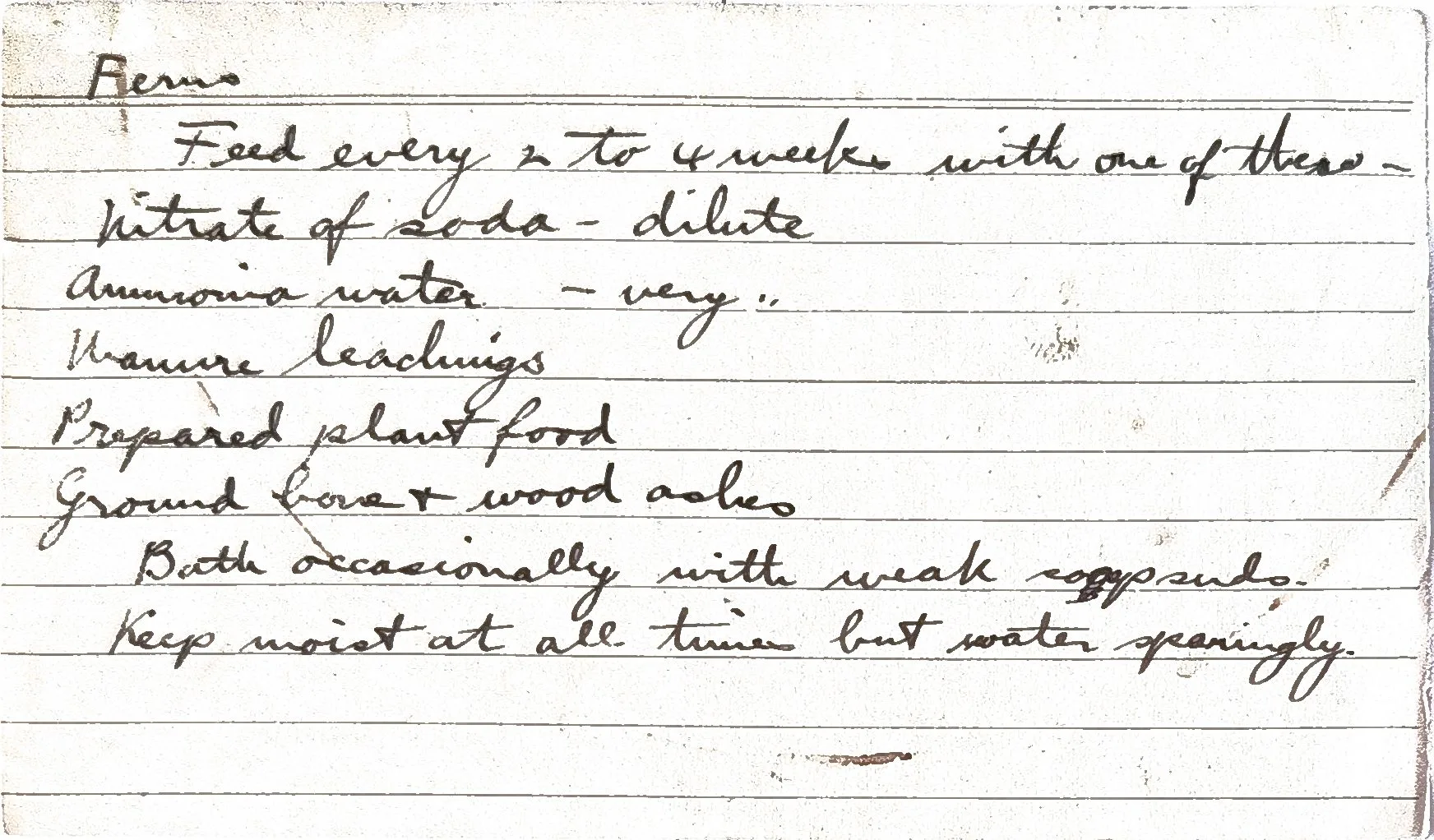 Original Handwritten Card