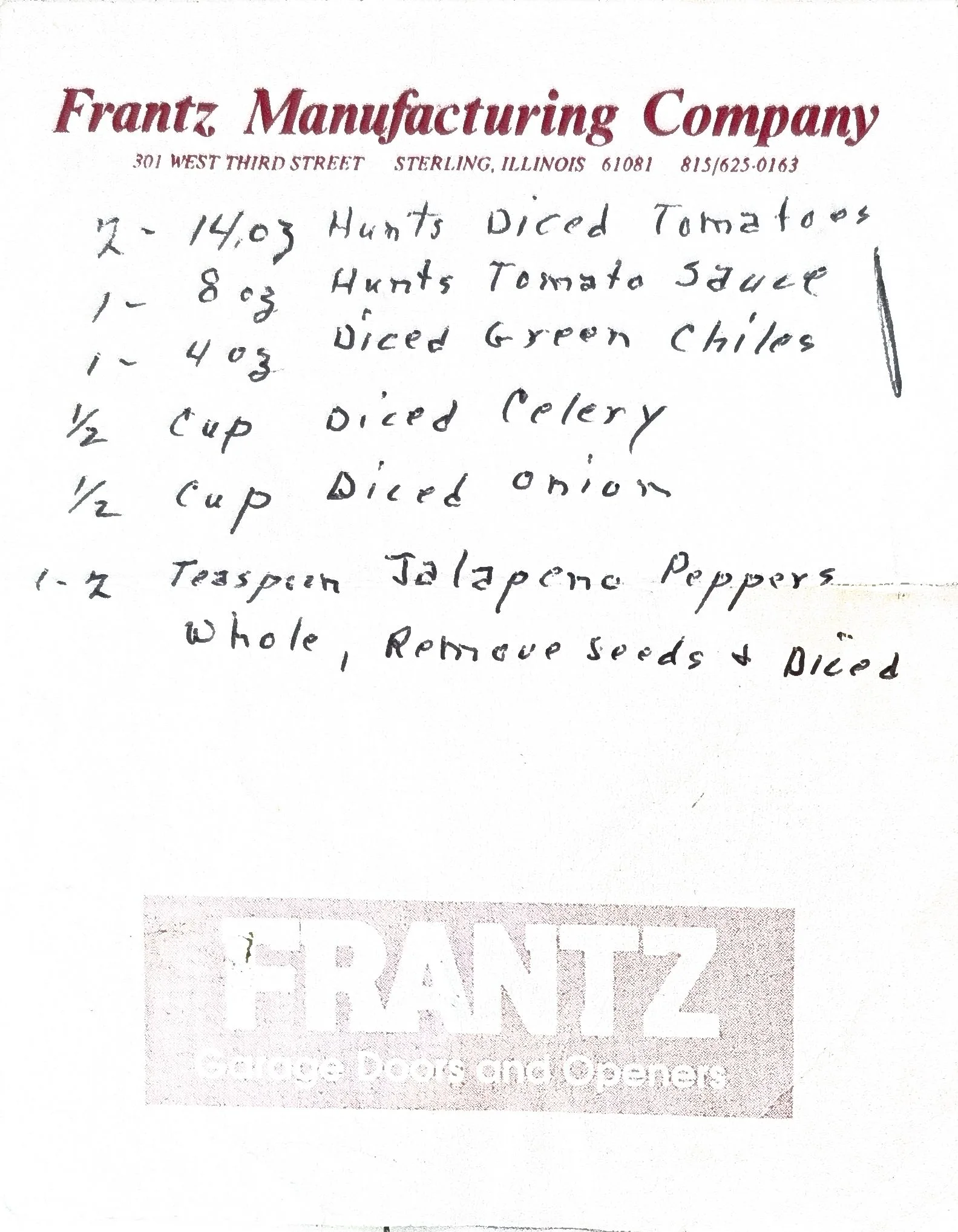 Original Handwritten Card