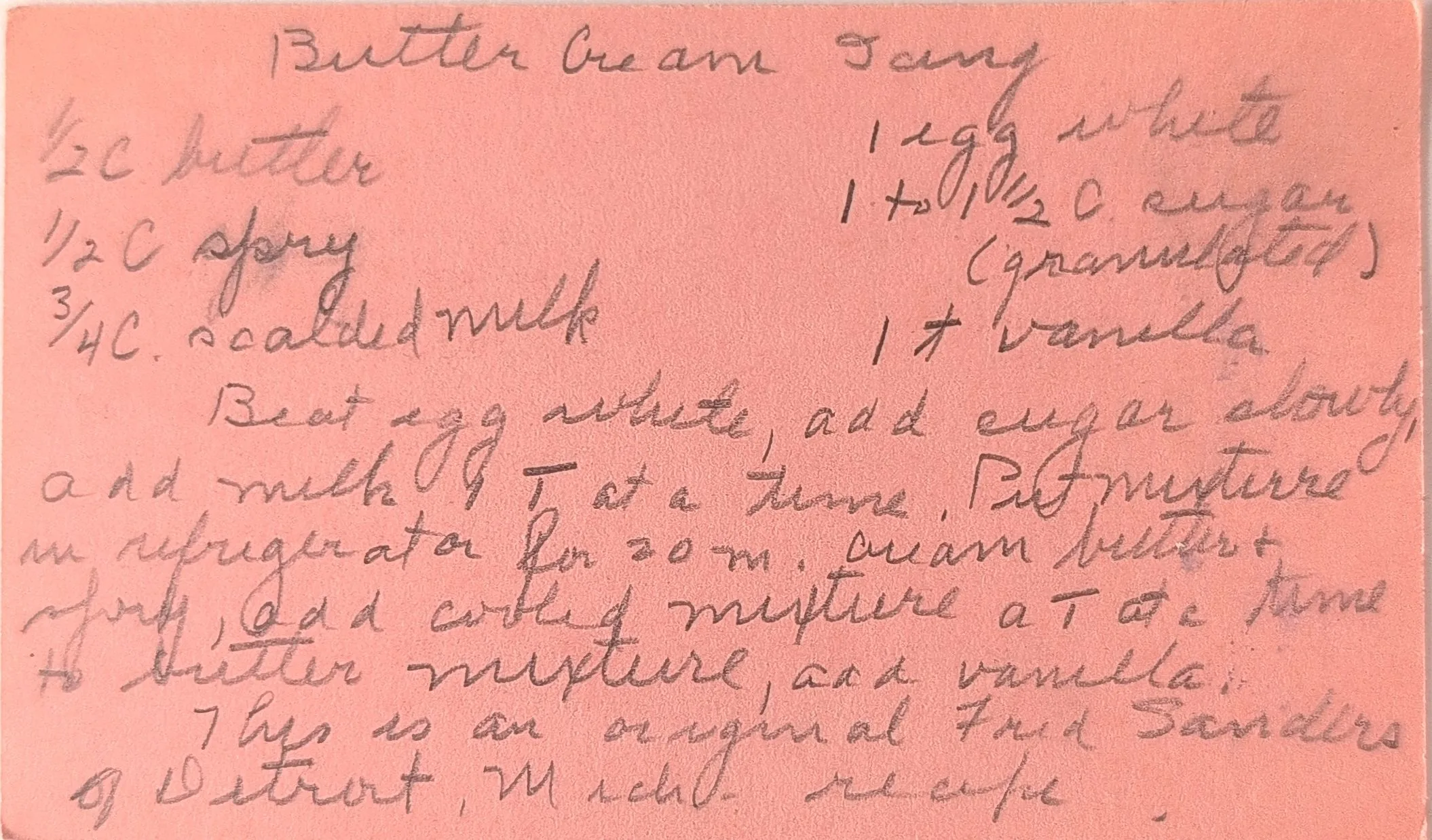 Original Handwritten Card