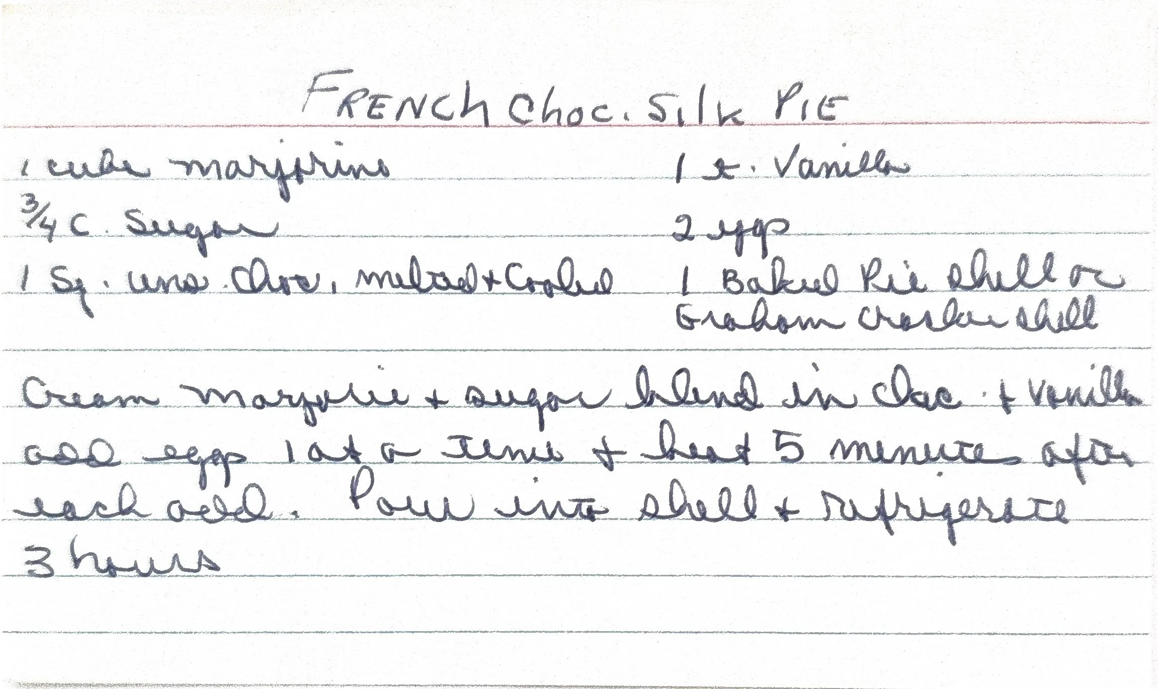 Original Handwritten Card