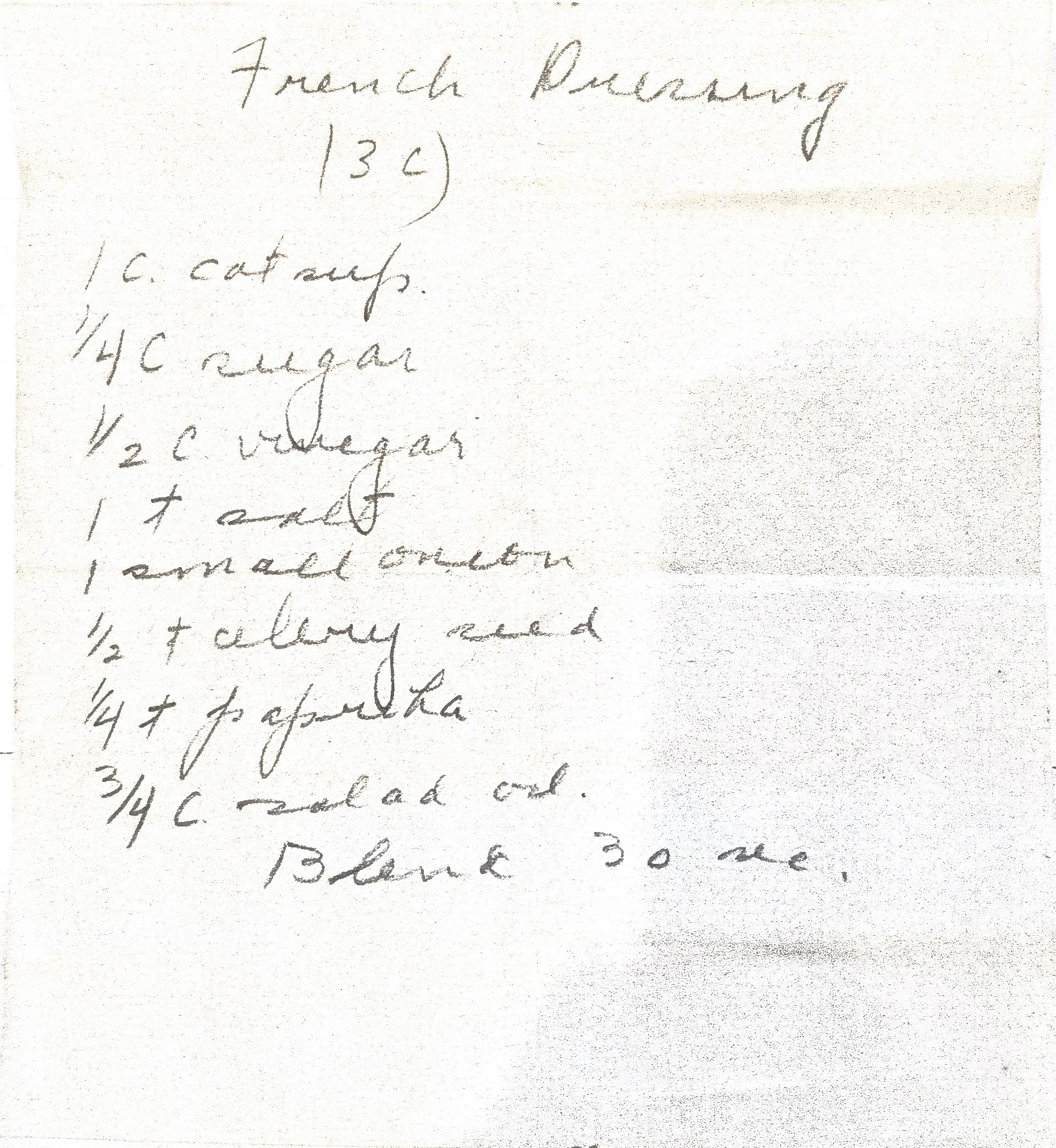 Original Handwritten Card