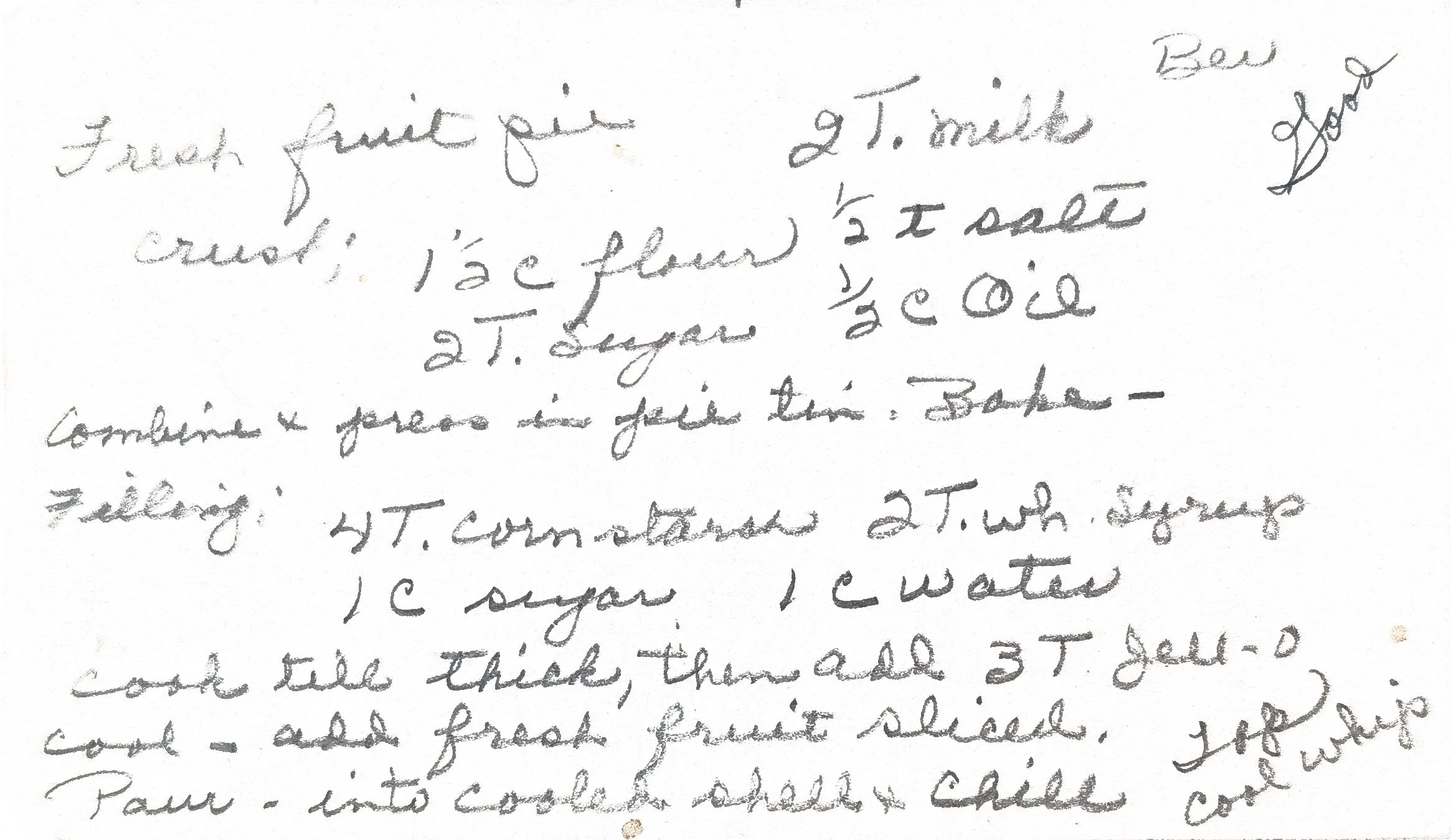 Original Handwritten Card