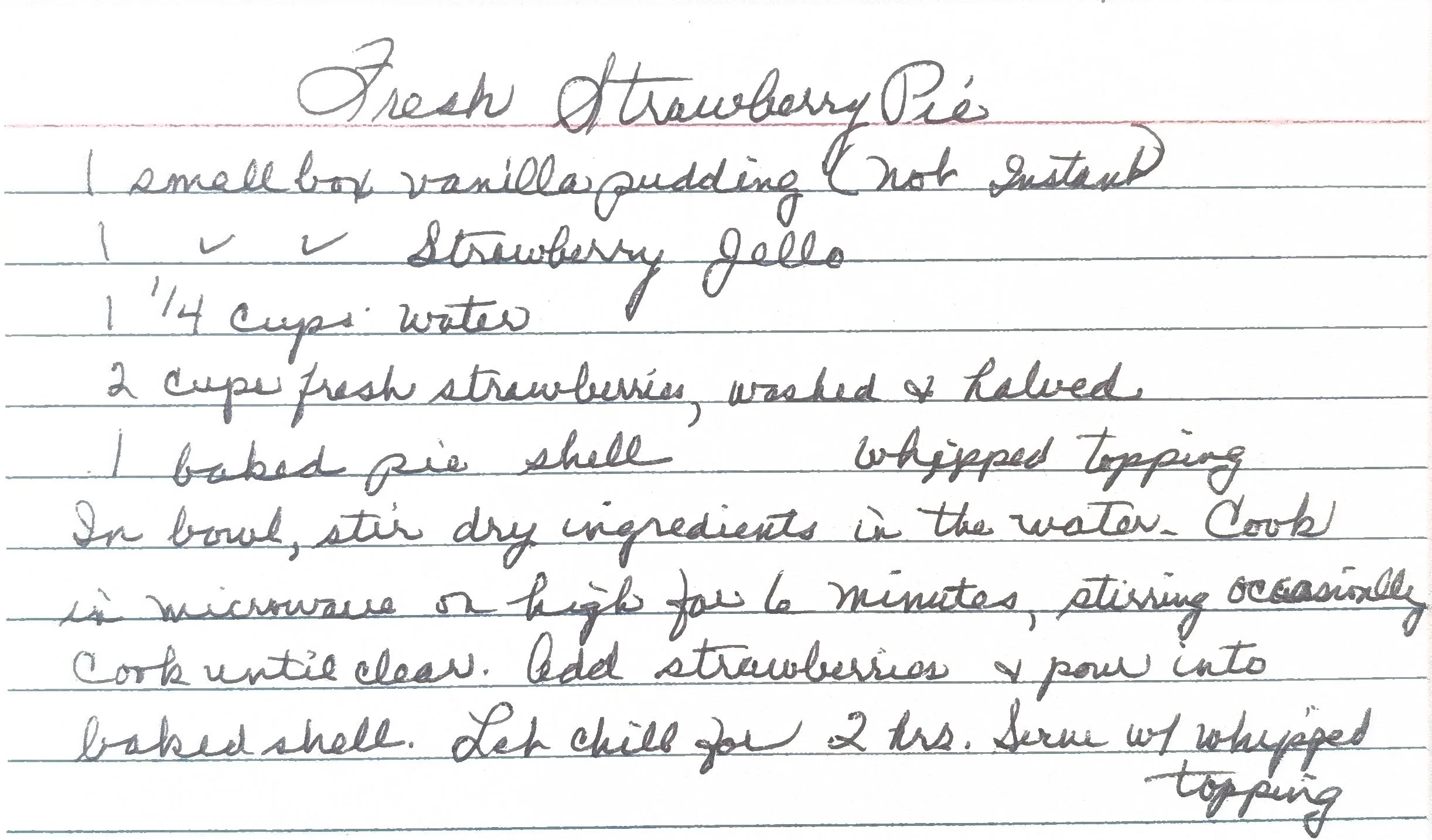 Original Handwritten Card