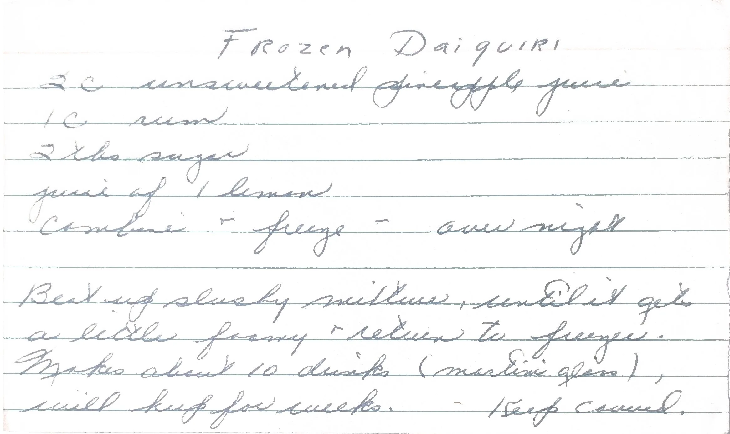 Original Handwritten Card