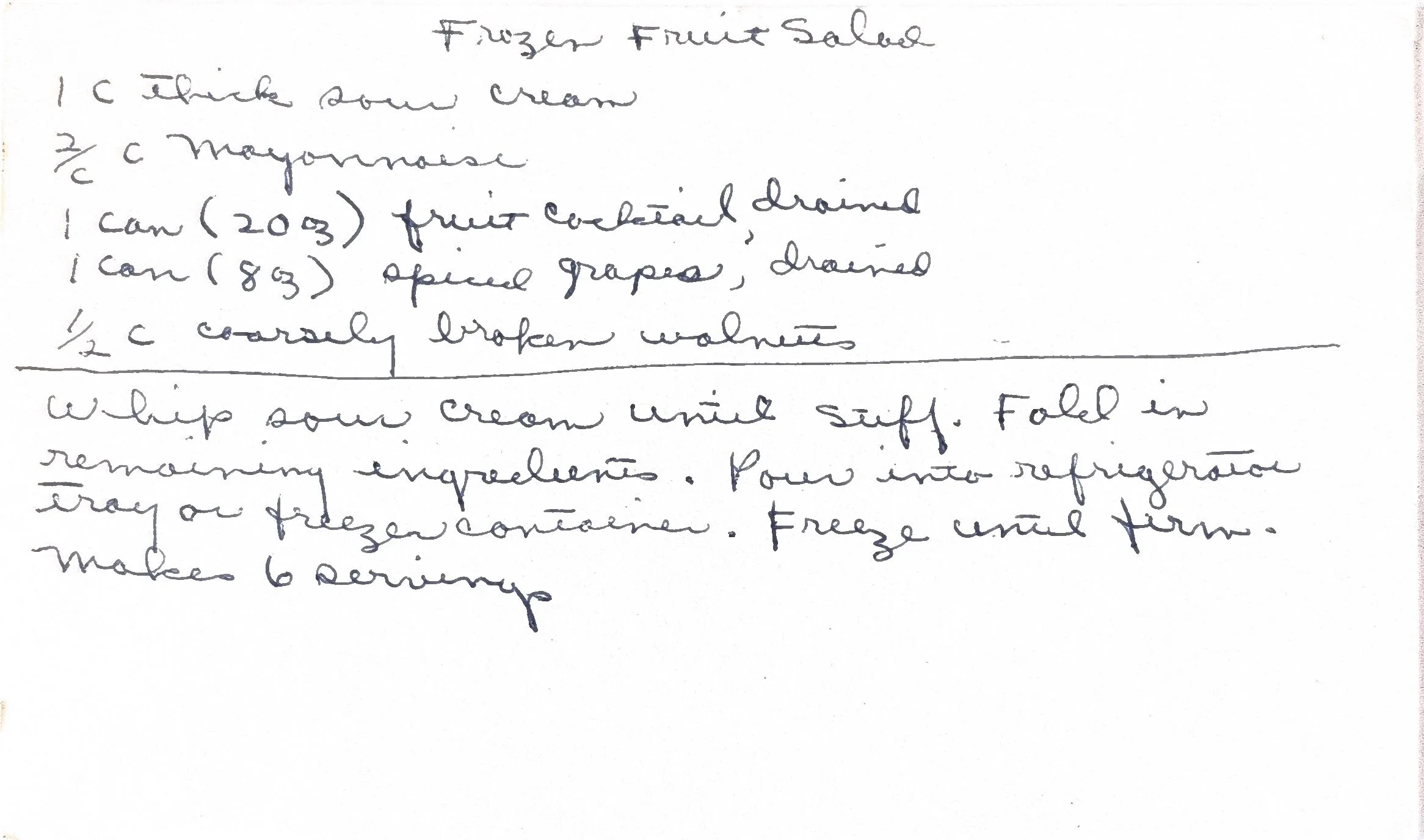 Original Handwritten Card