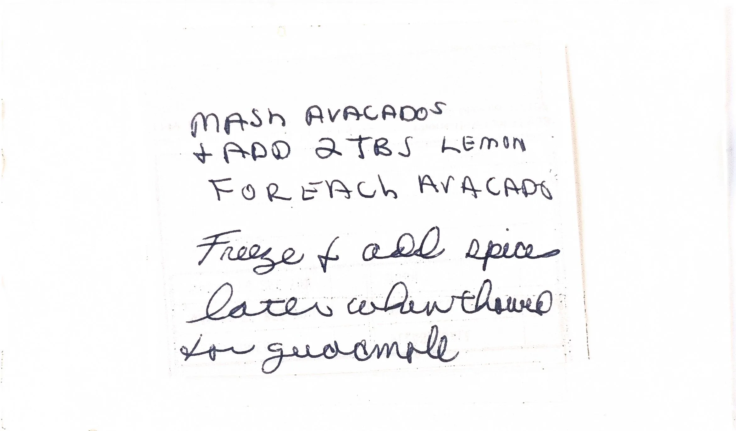 Original Handwritten Card