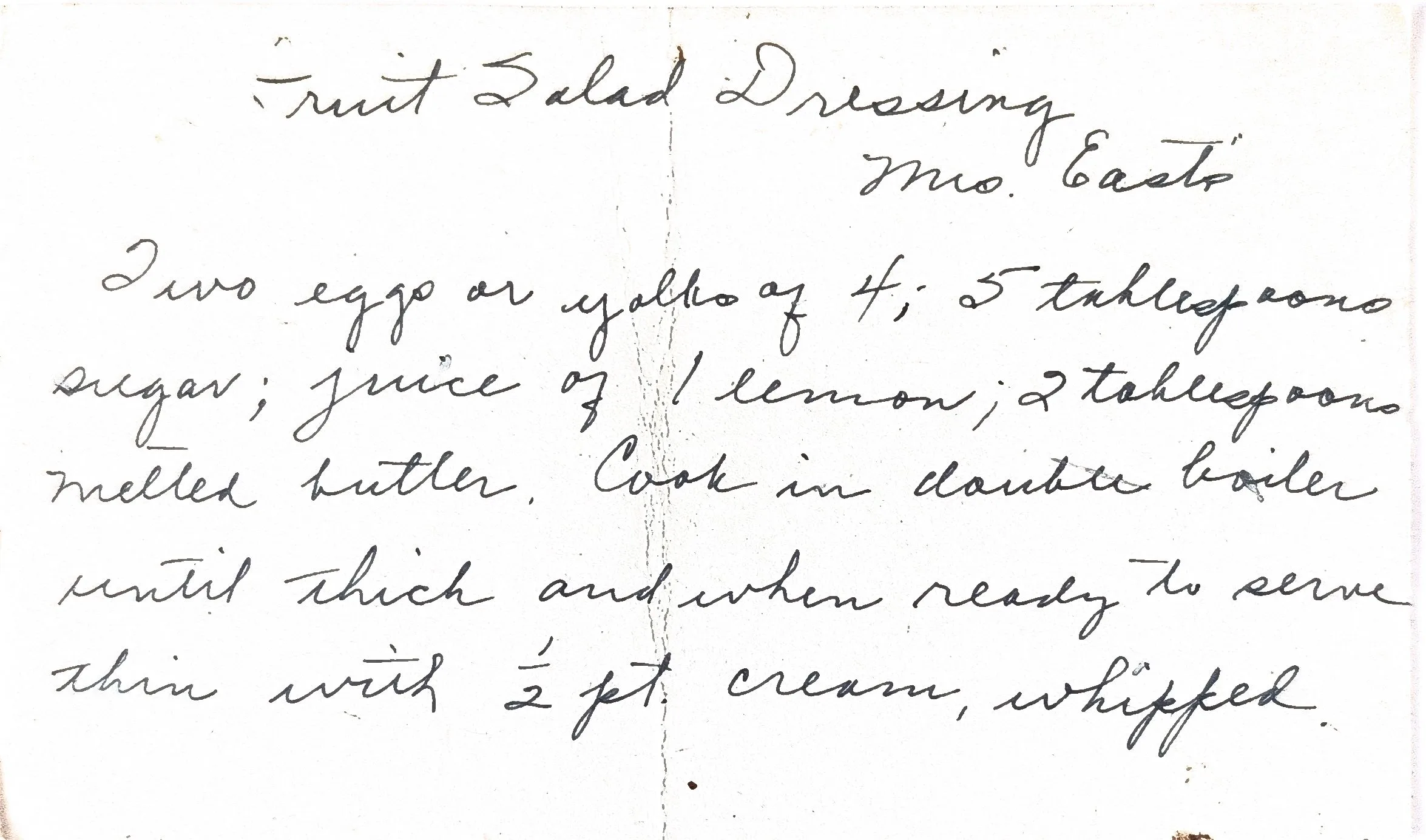 Original Handwritten Card