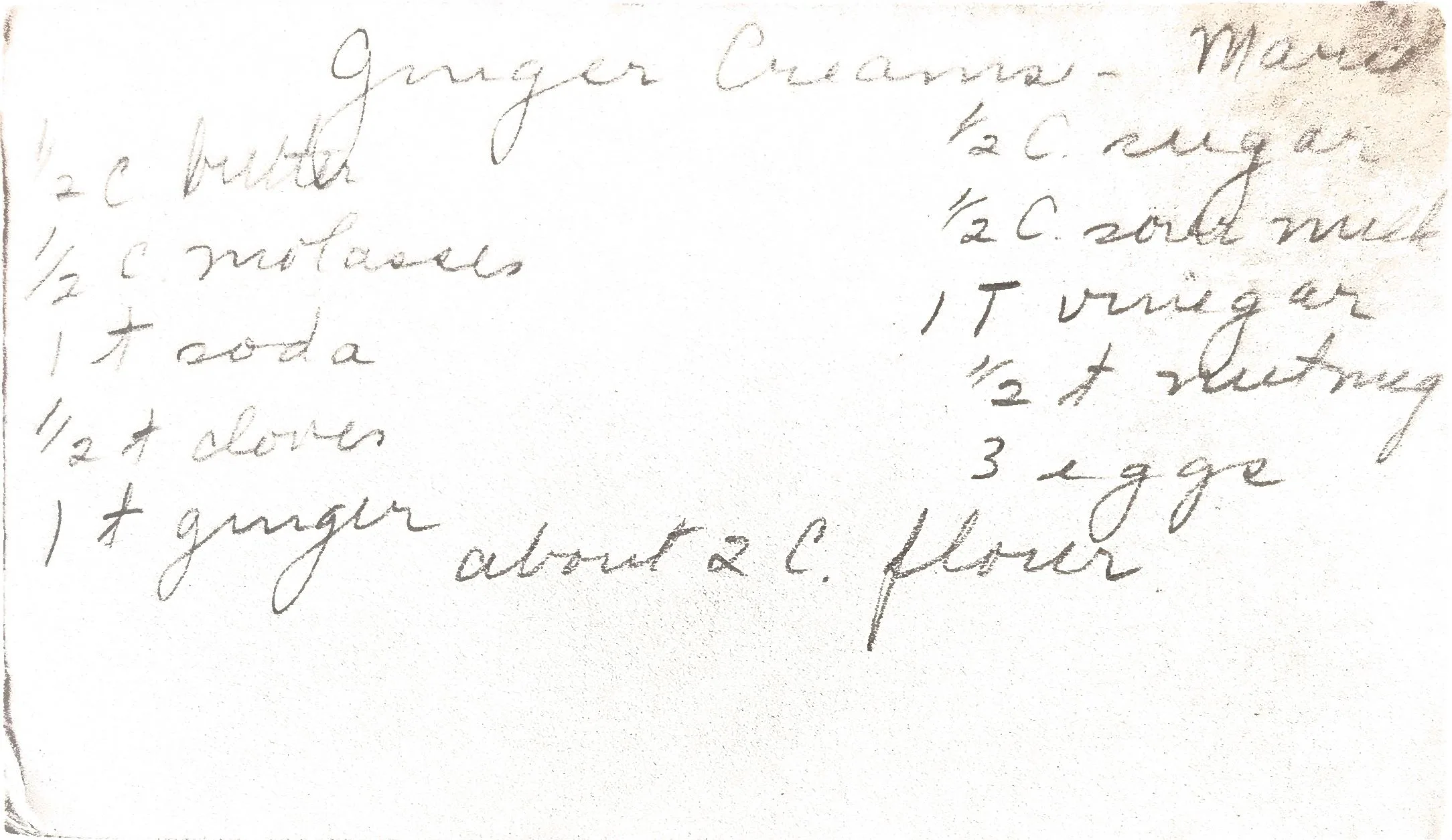 Original Handwritten Card