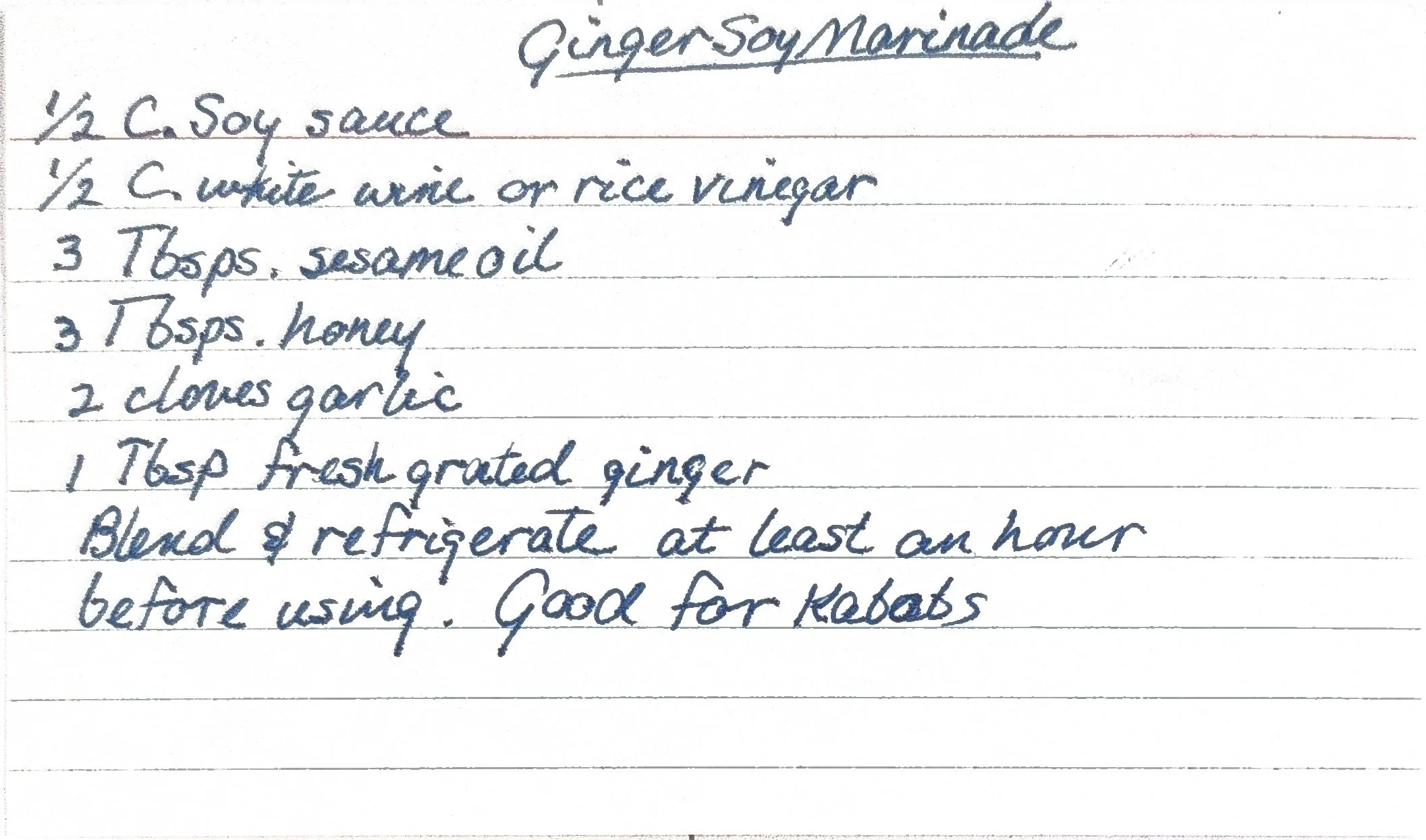 Original Handwritten Card