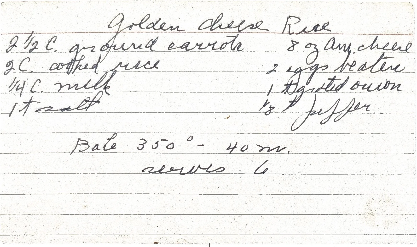 Original Handwritten Card