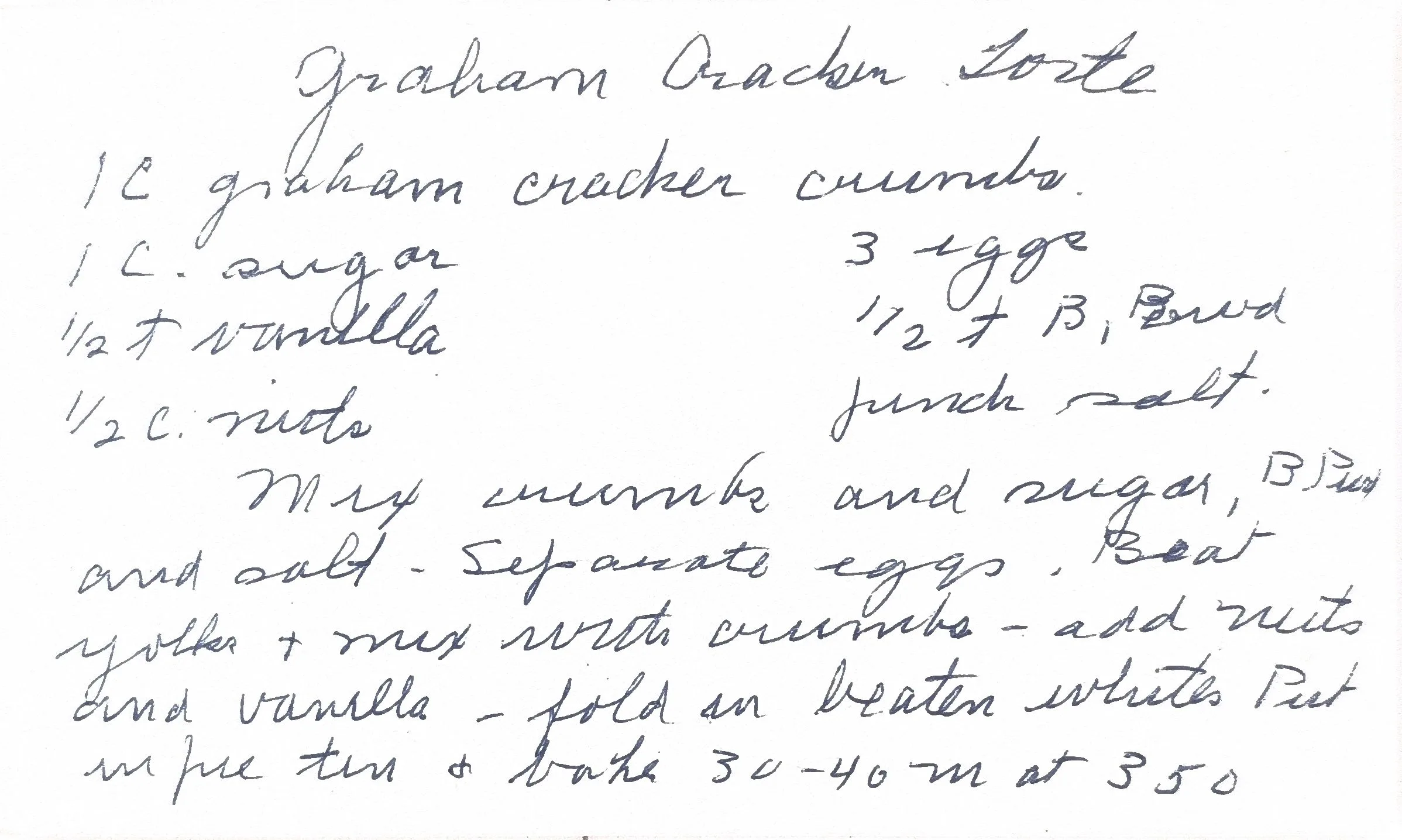 Original Handwritten Card