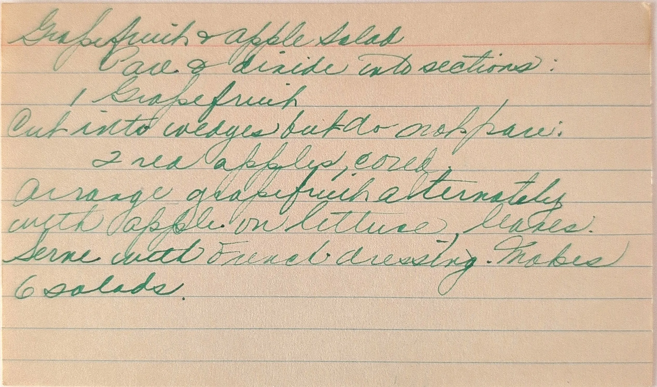 Original Handwritten Card