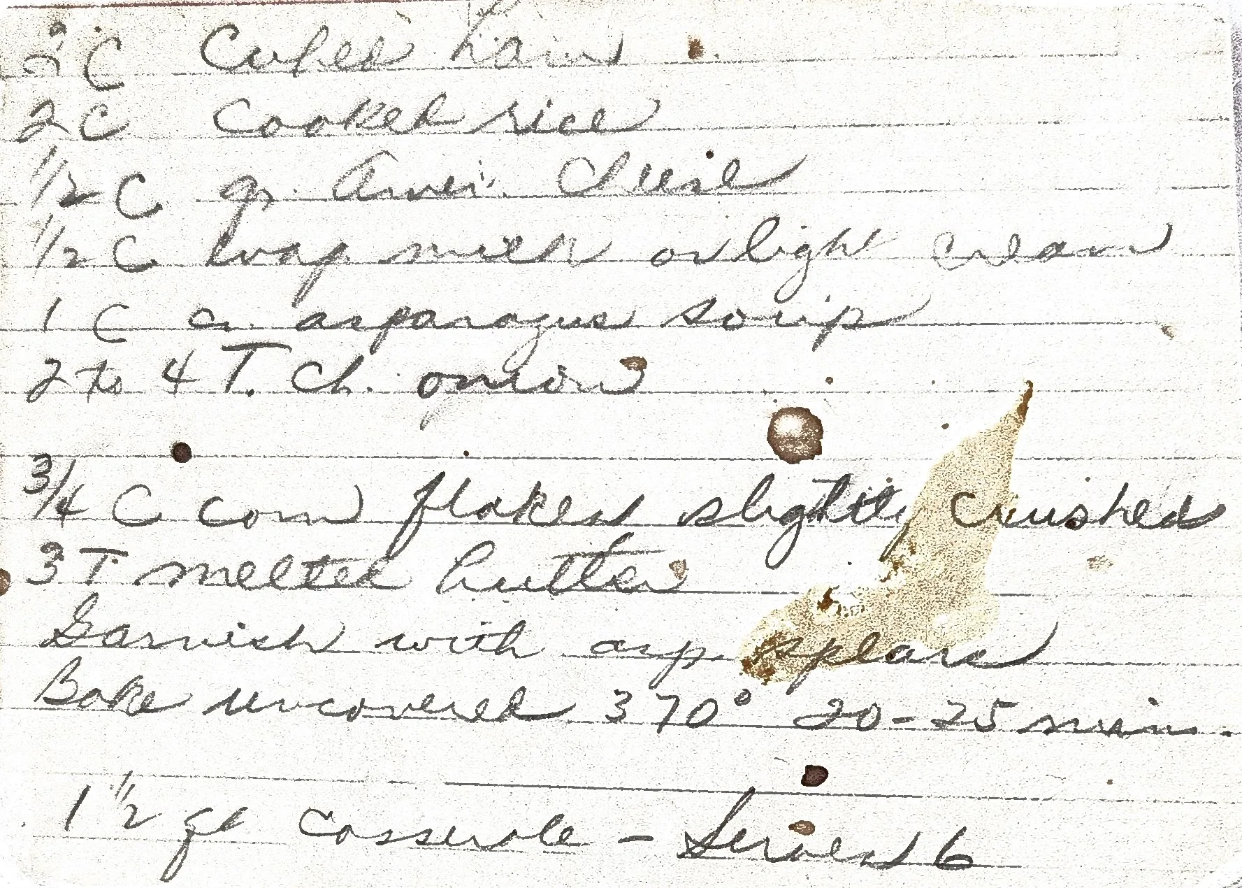Original Handwritten Card