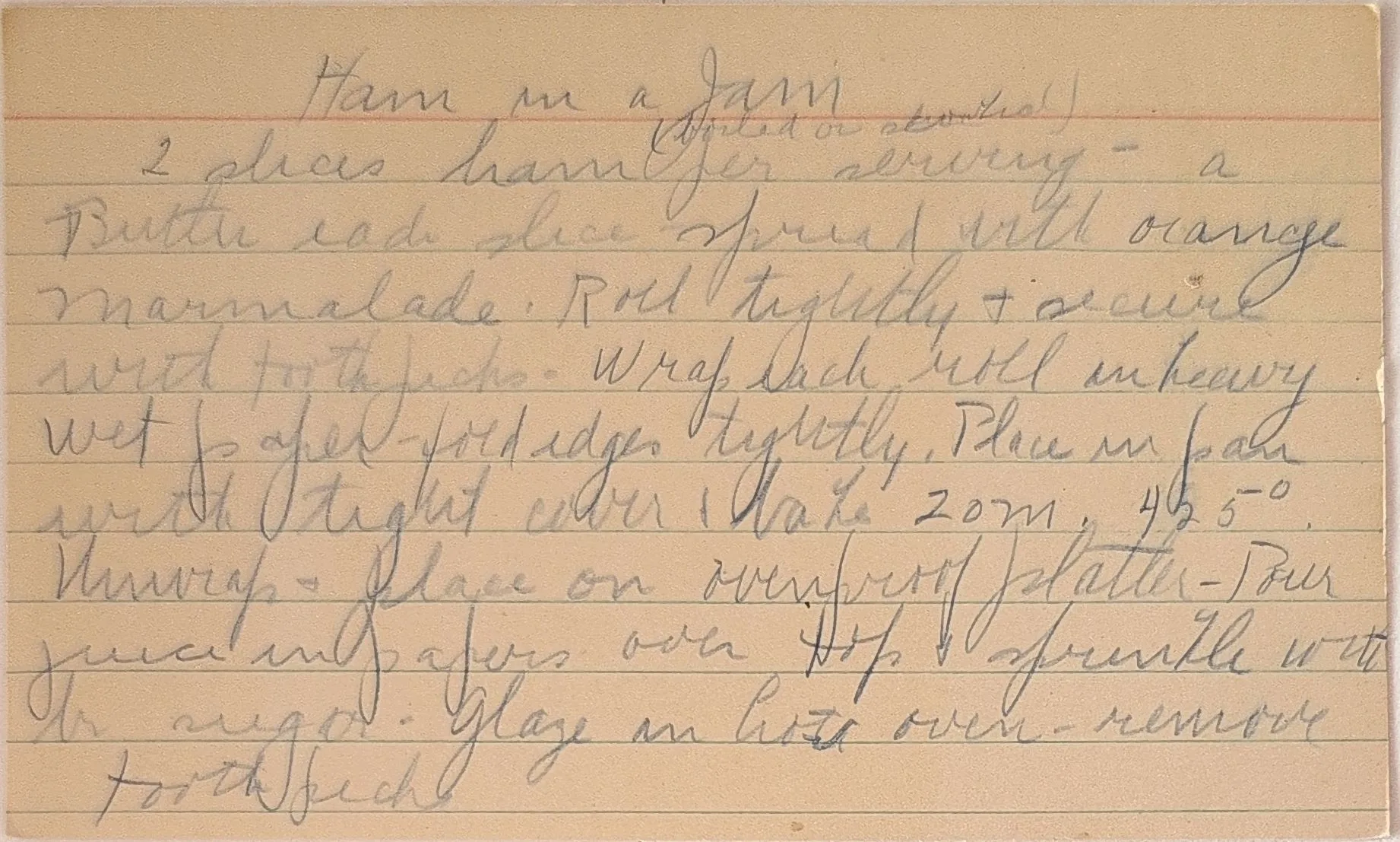 Original Handwritten Card