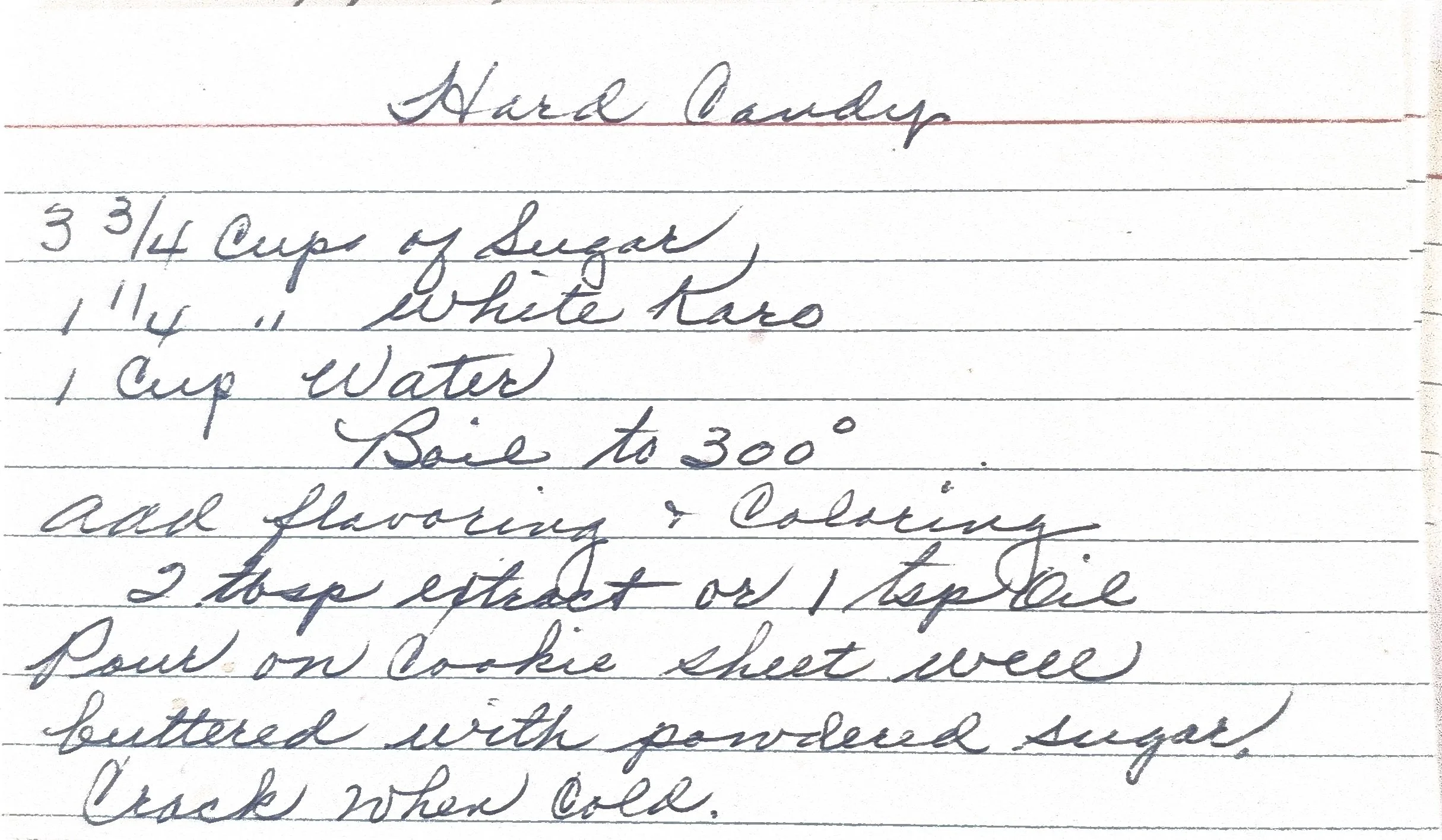 Original Handwritten Card