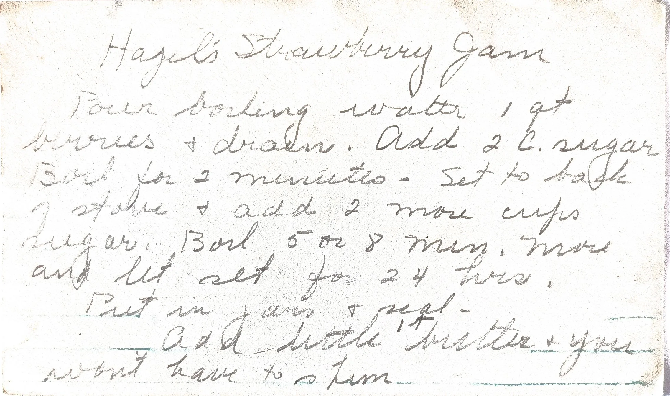 Original Handwritten Card