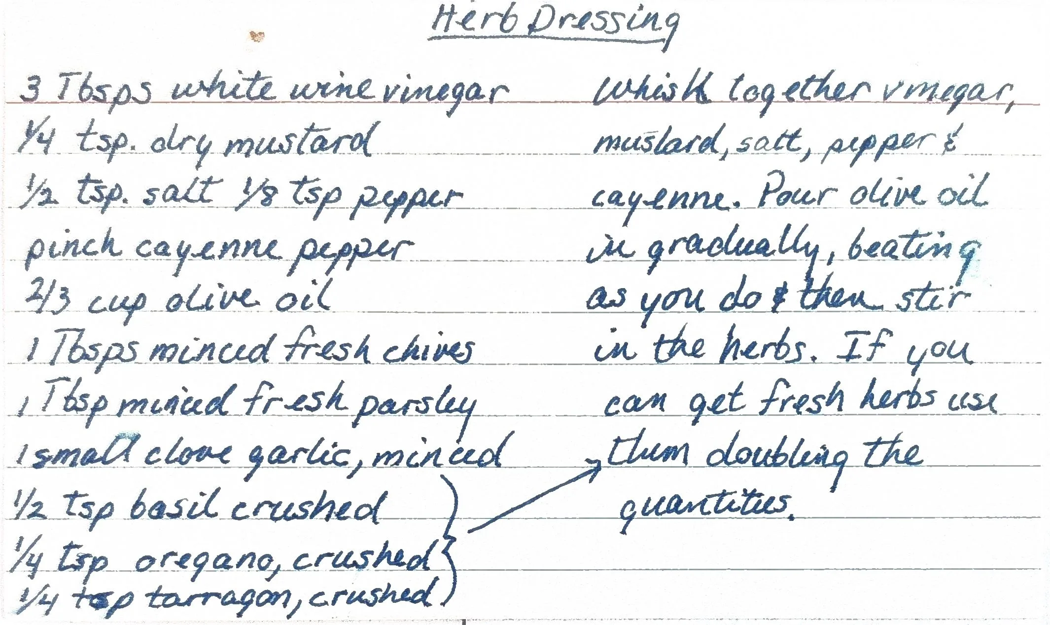 Original Handwritten Card