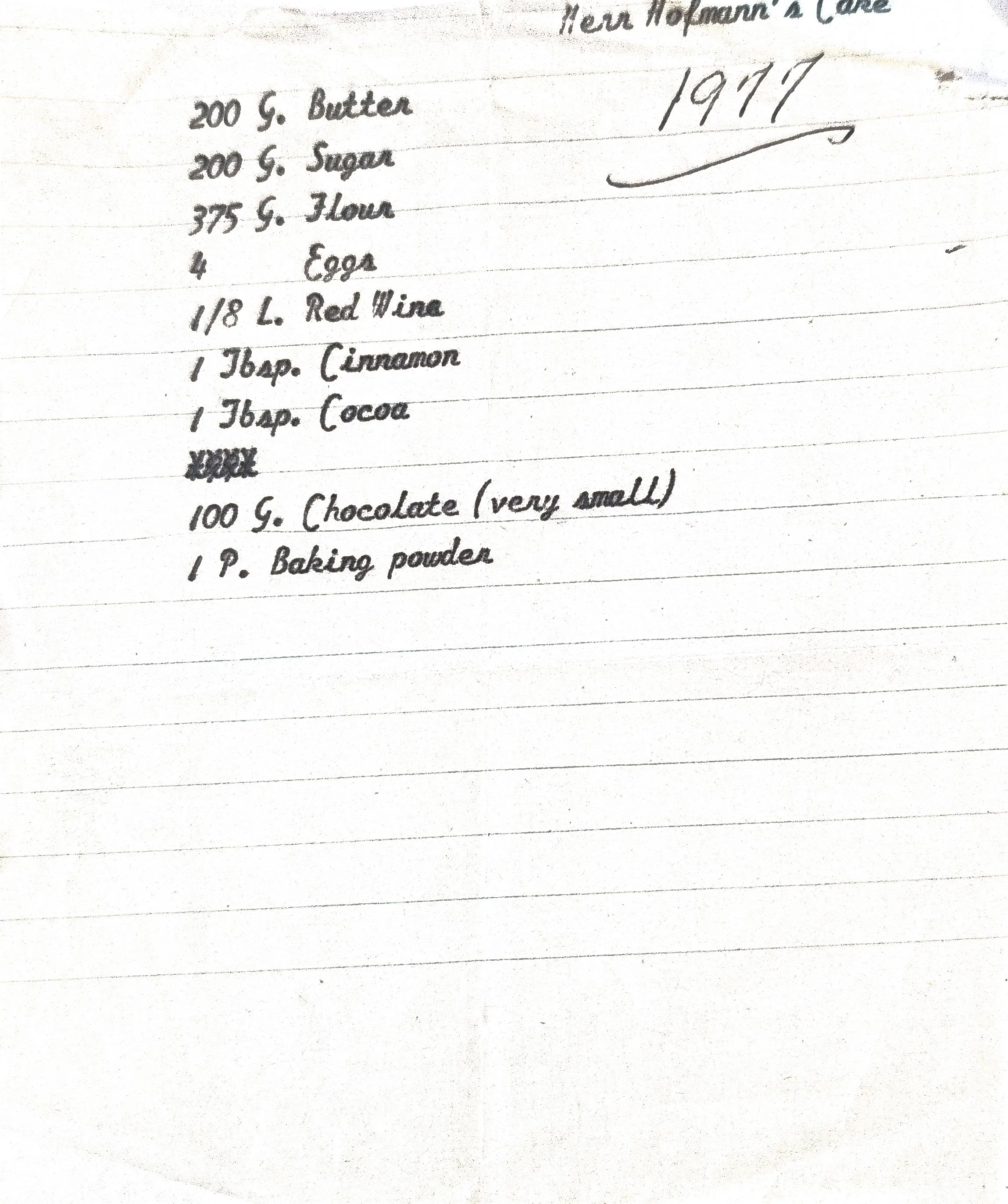 Original Handwritten Card