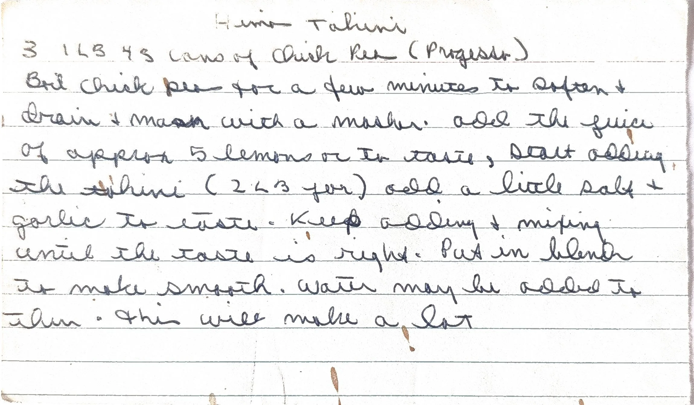 Original Handwritten Card