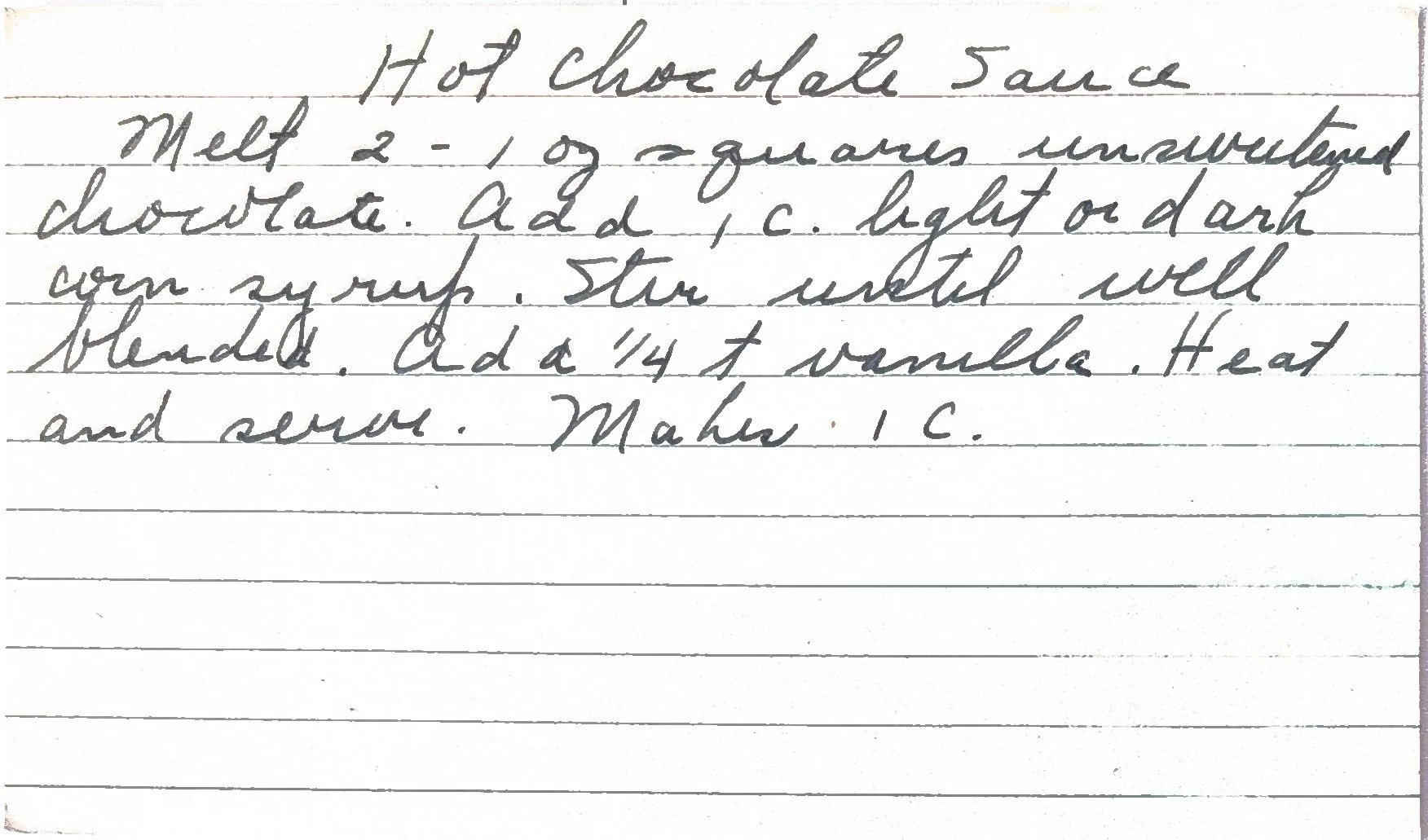 Original Handwritten Card
