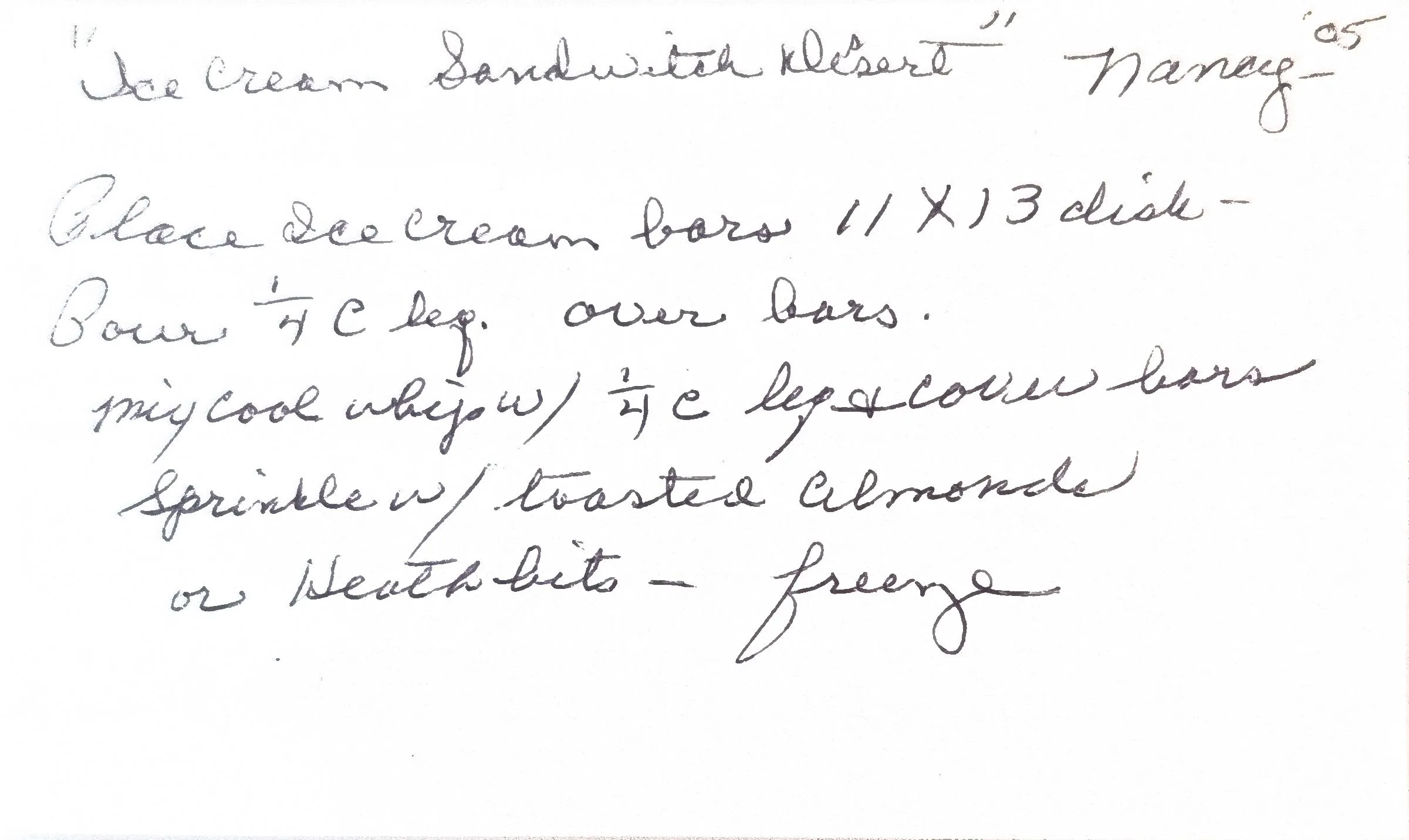 Original Handwritten Card