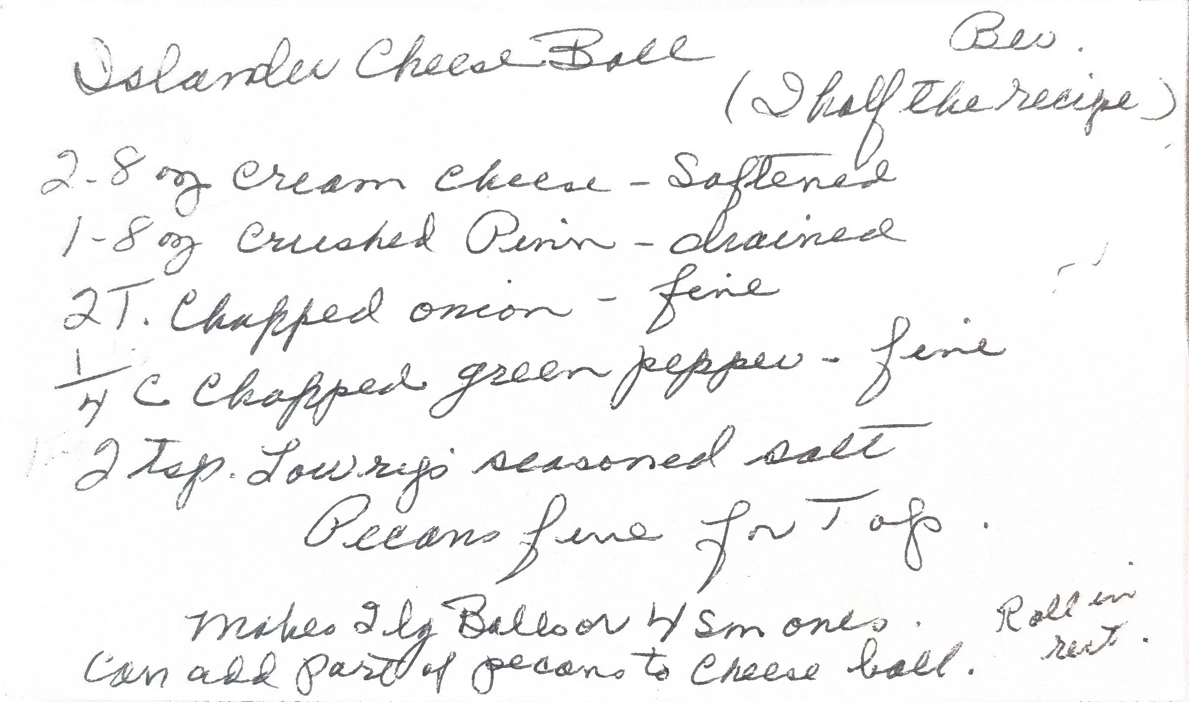 Original Handwritten Card