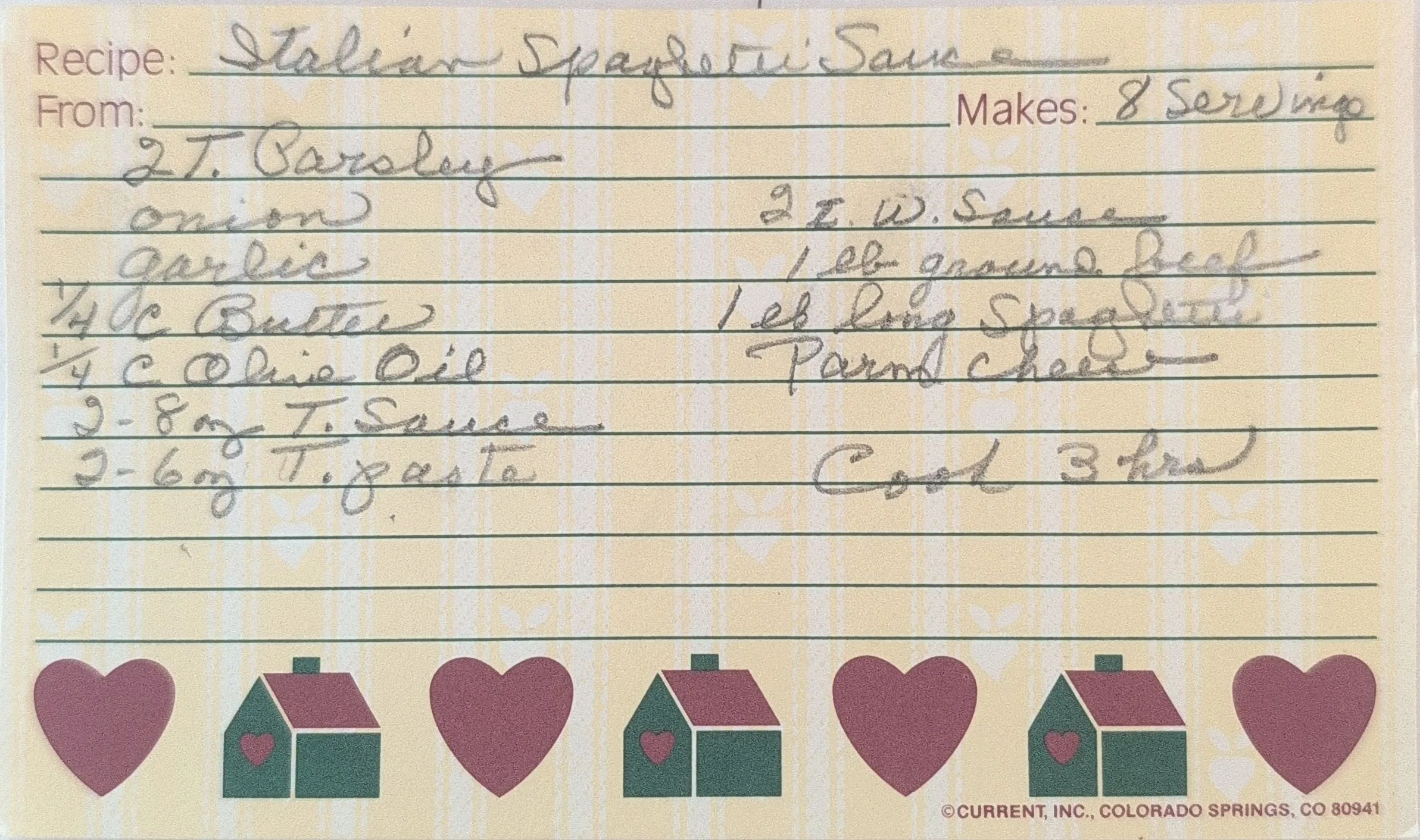 Original Handwritten Card