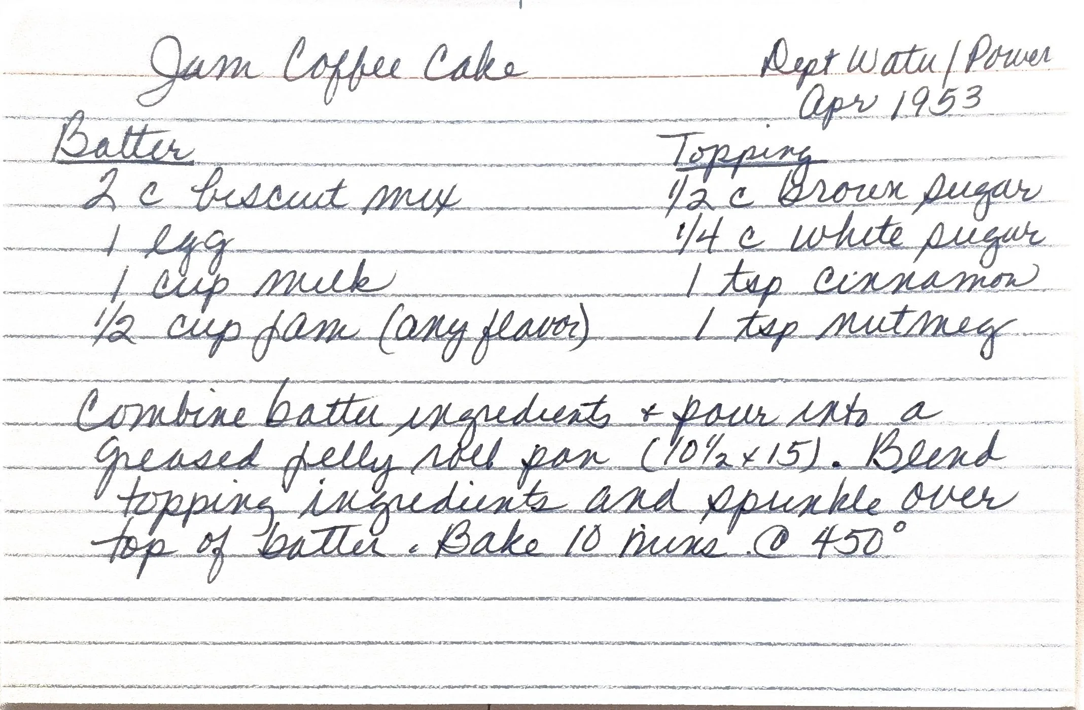 Original Handwritten Card