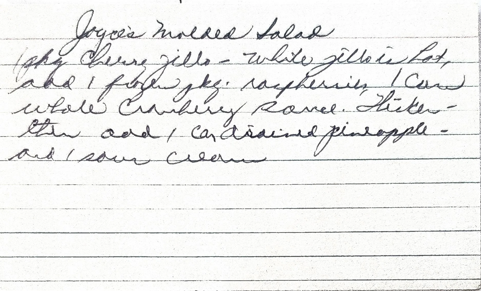 Original Handwritten Card
