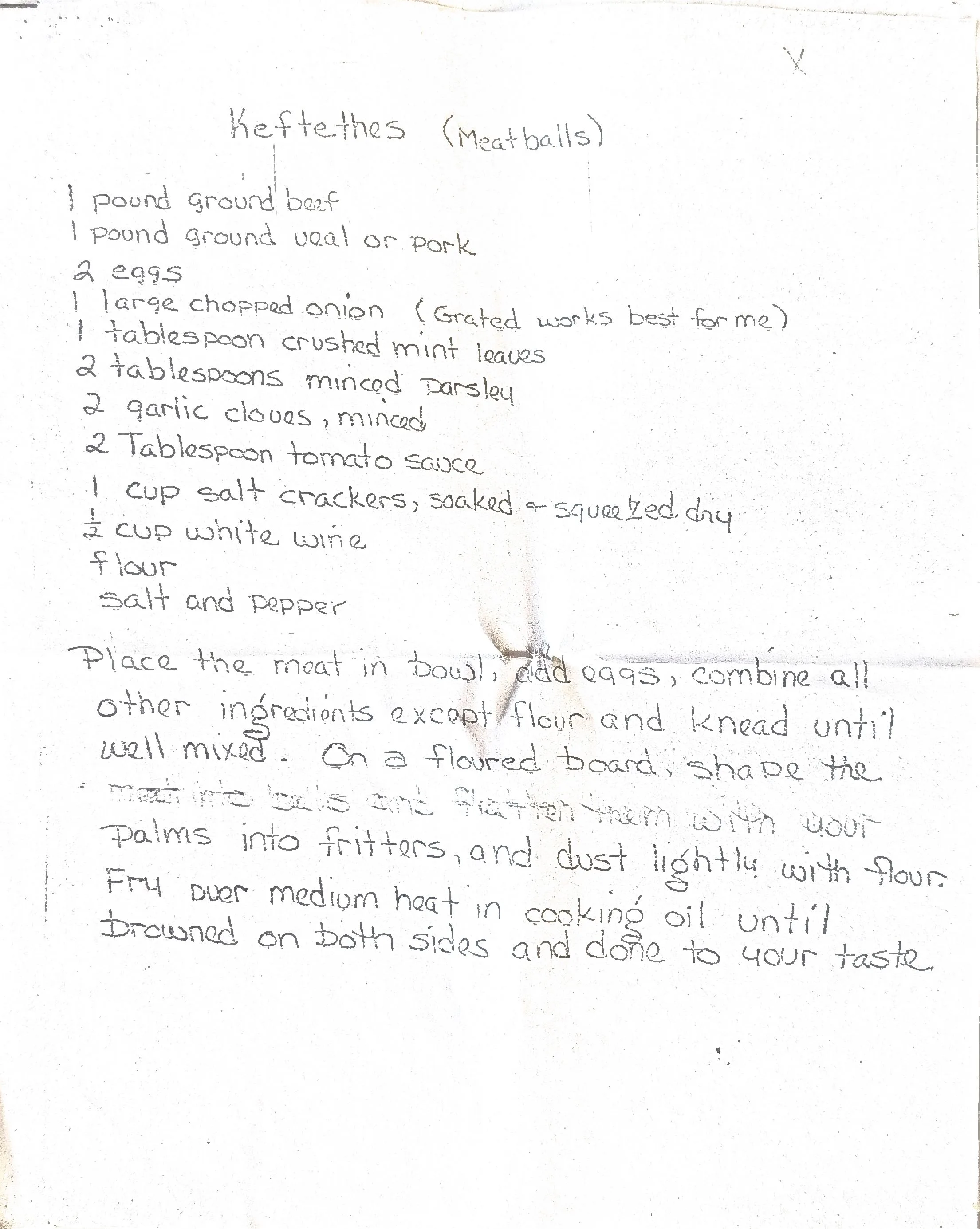 Original Handwritten Card