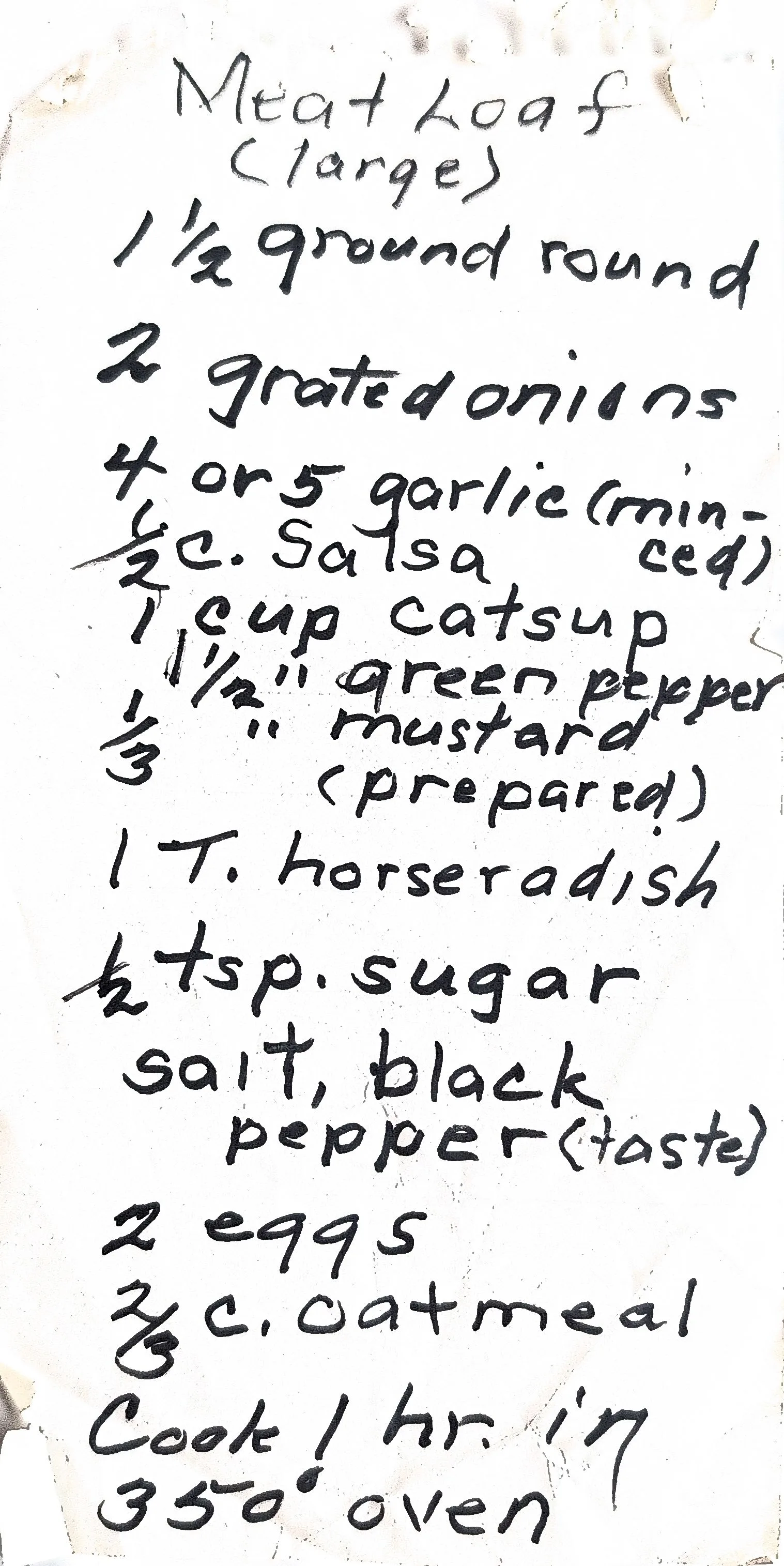 Original Handwritten Card