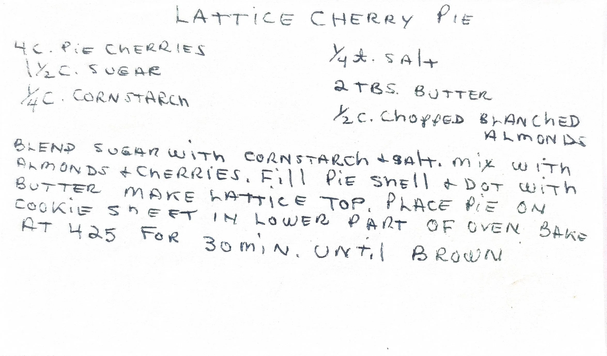 Original Handwritten Card