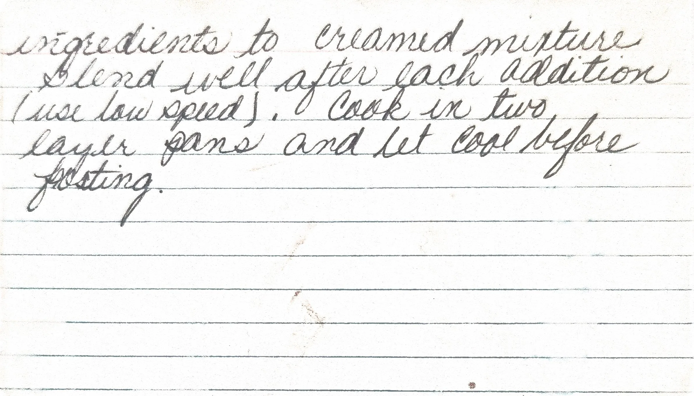 Original Handwritten Card