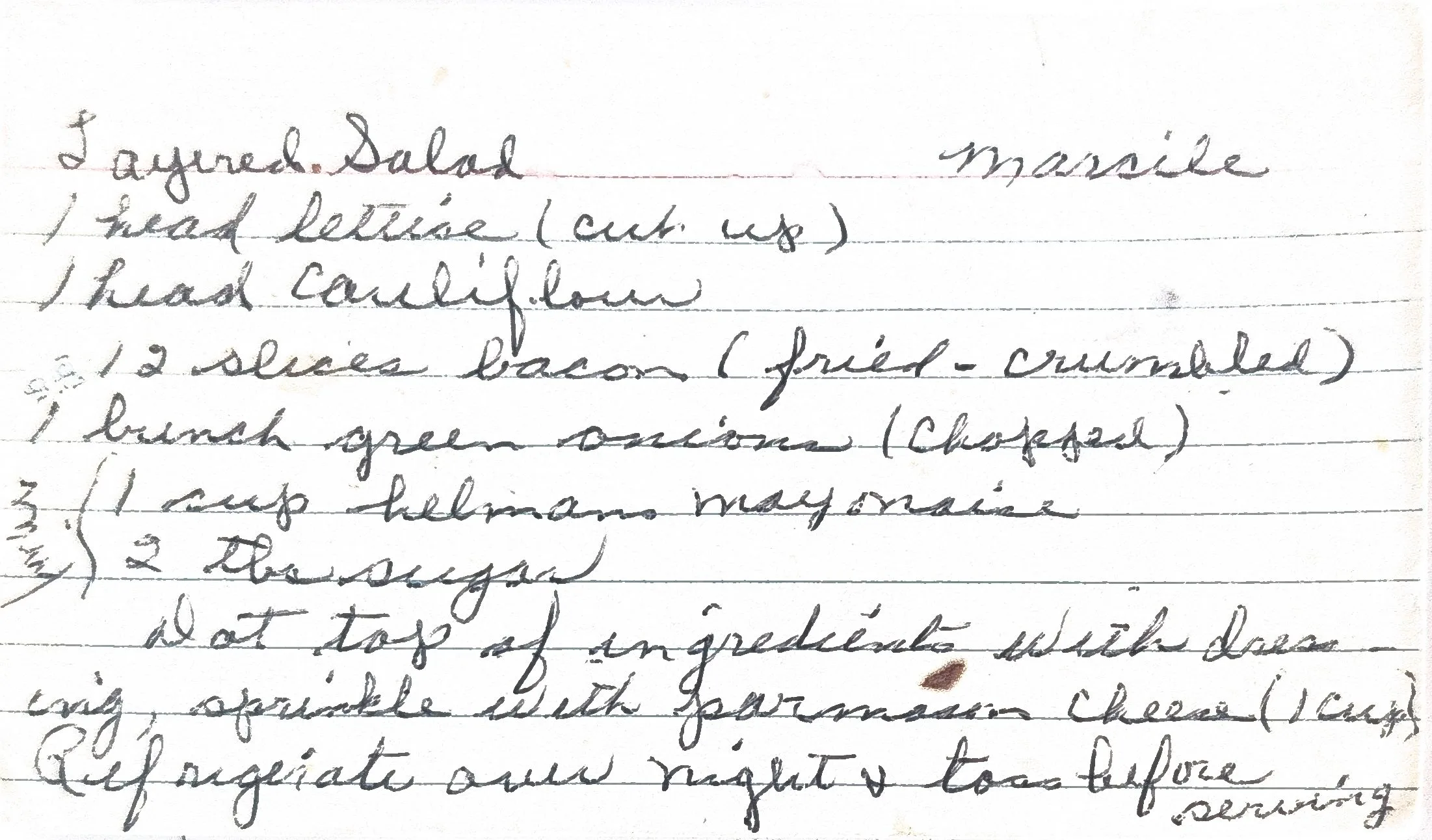 Original Handwritten Card