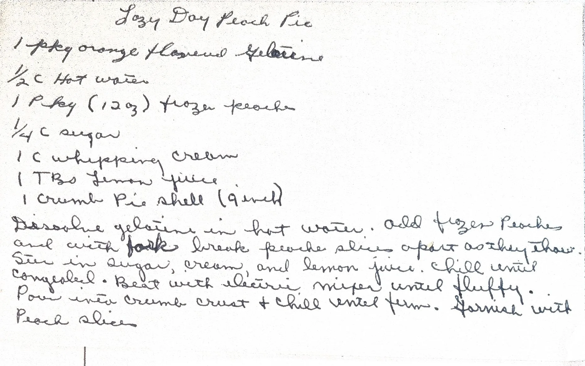 Original Handwritten Card