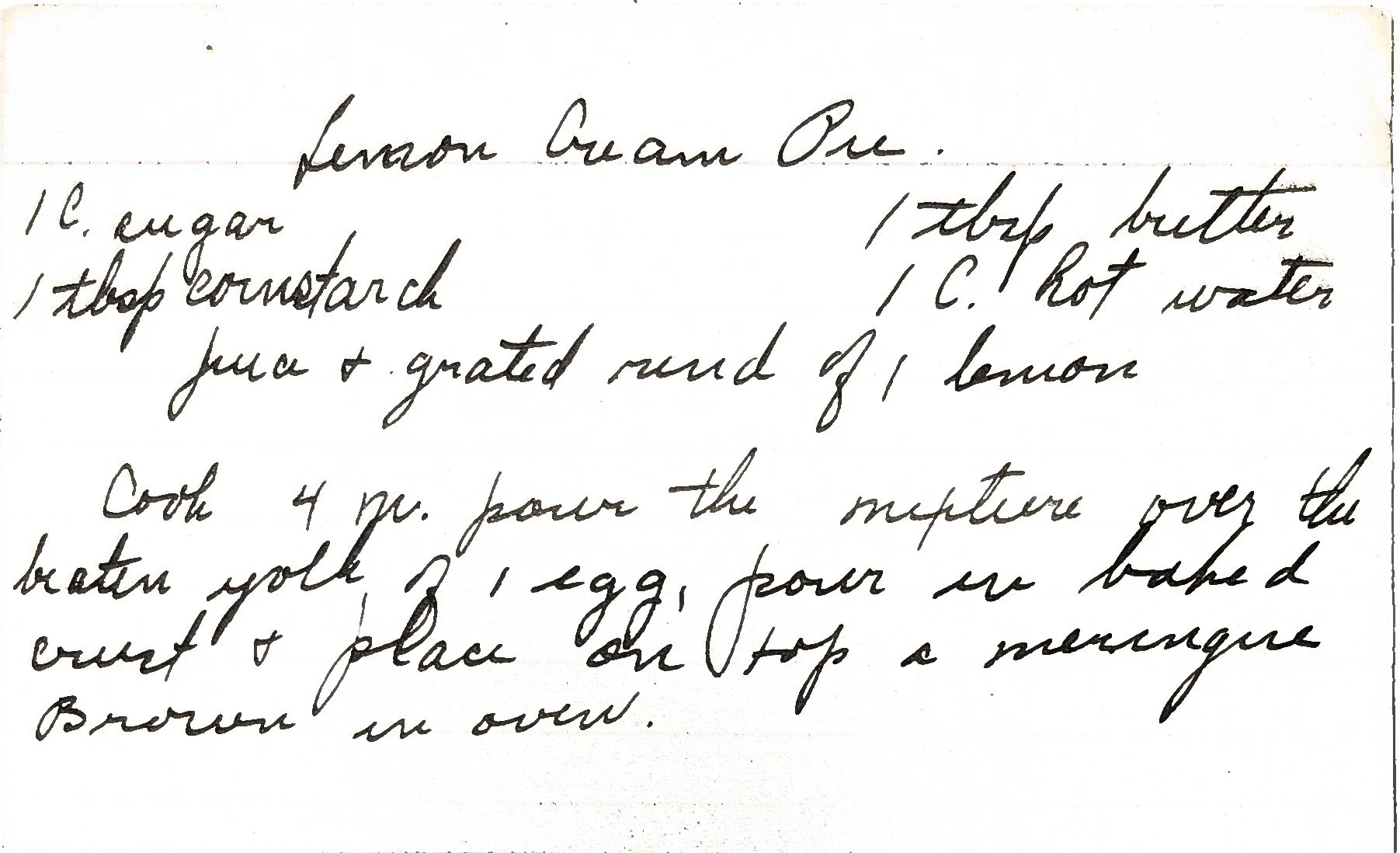 Original Handwritten Card
