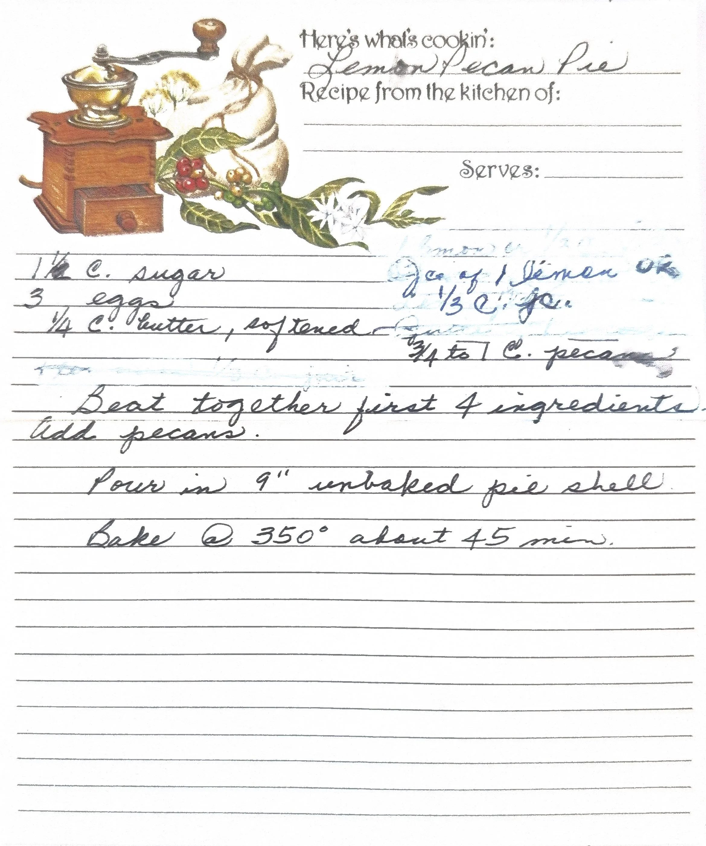Original Handwritten Card
