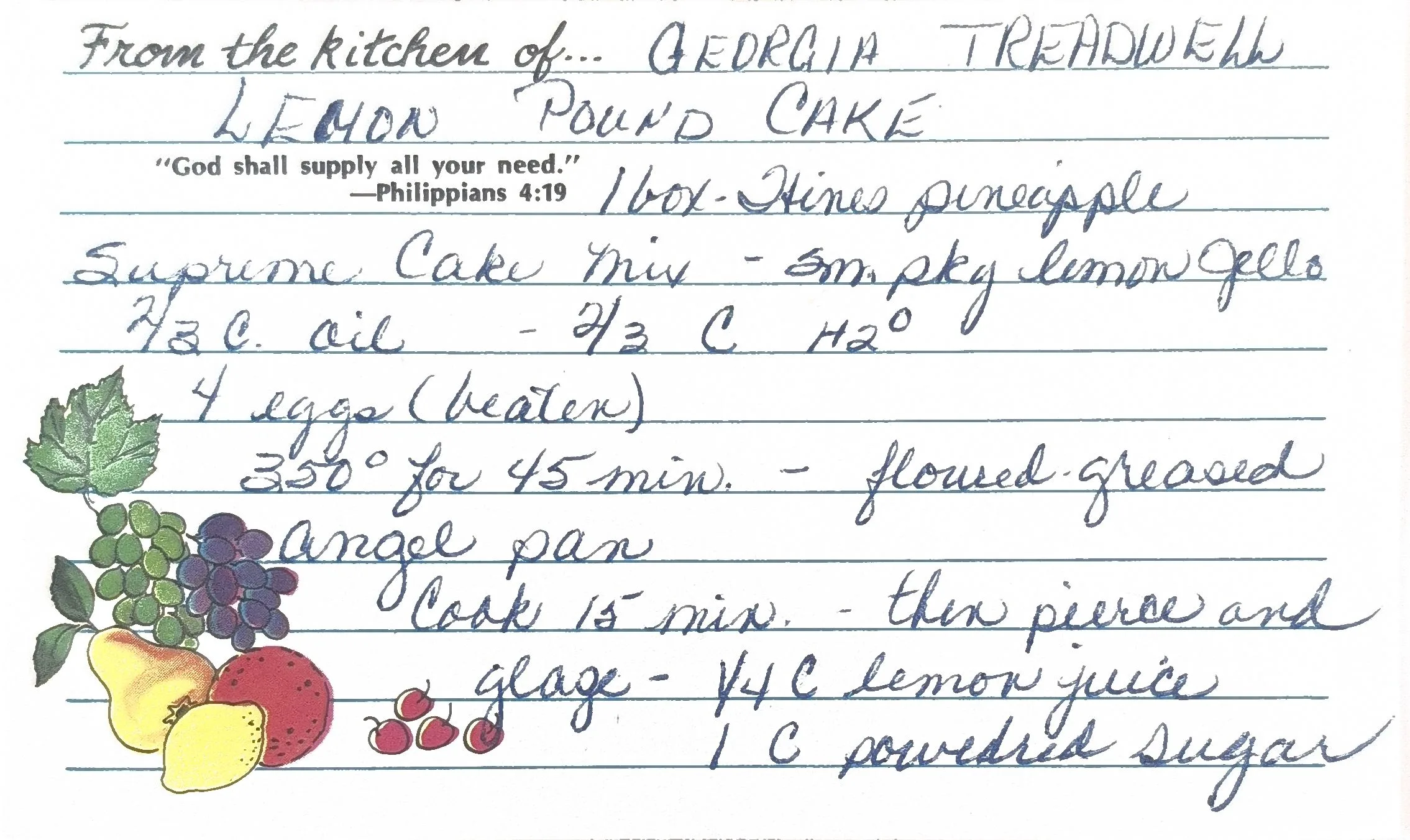 Original Handwritten Card