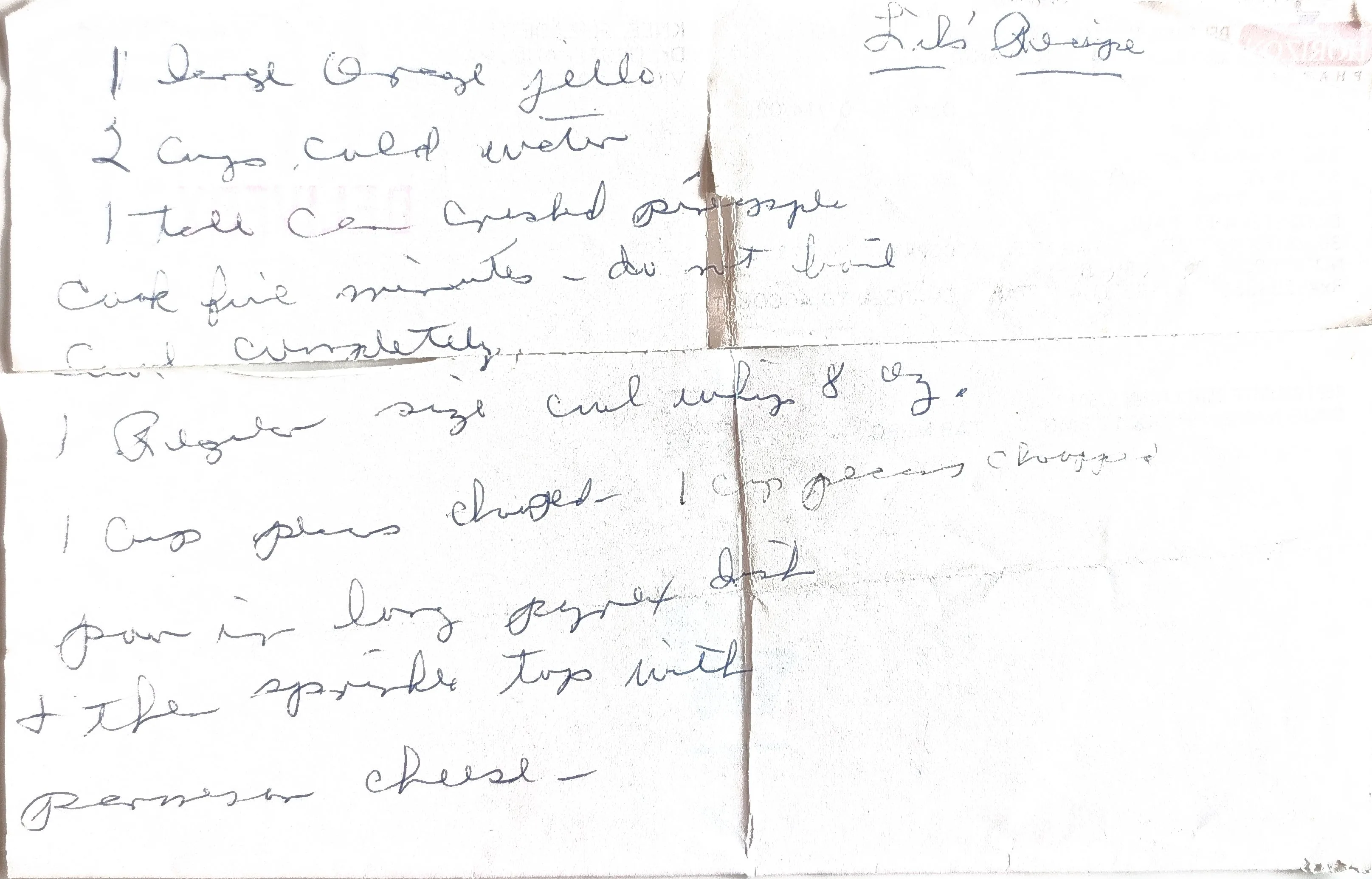 Original Handwritten Card