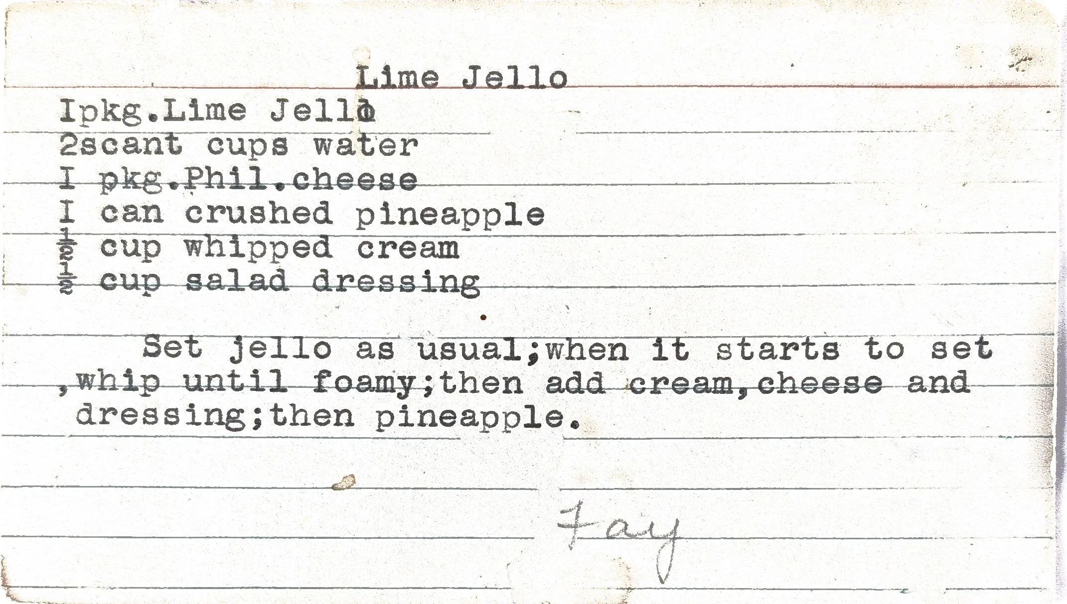 Original Handwritten Card