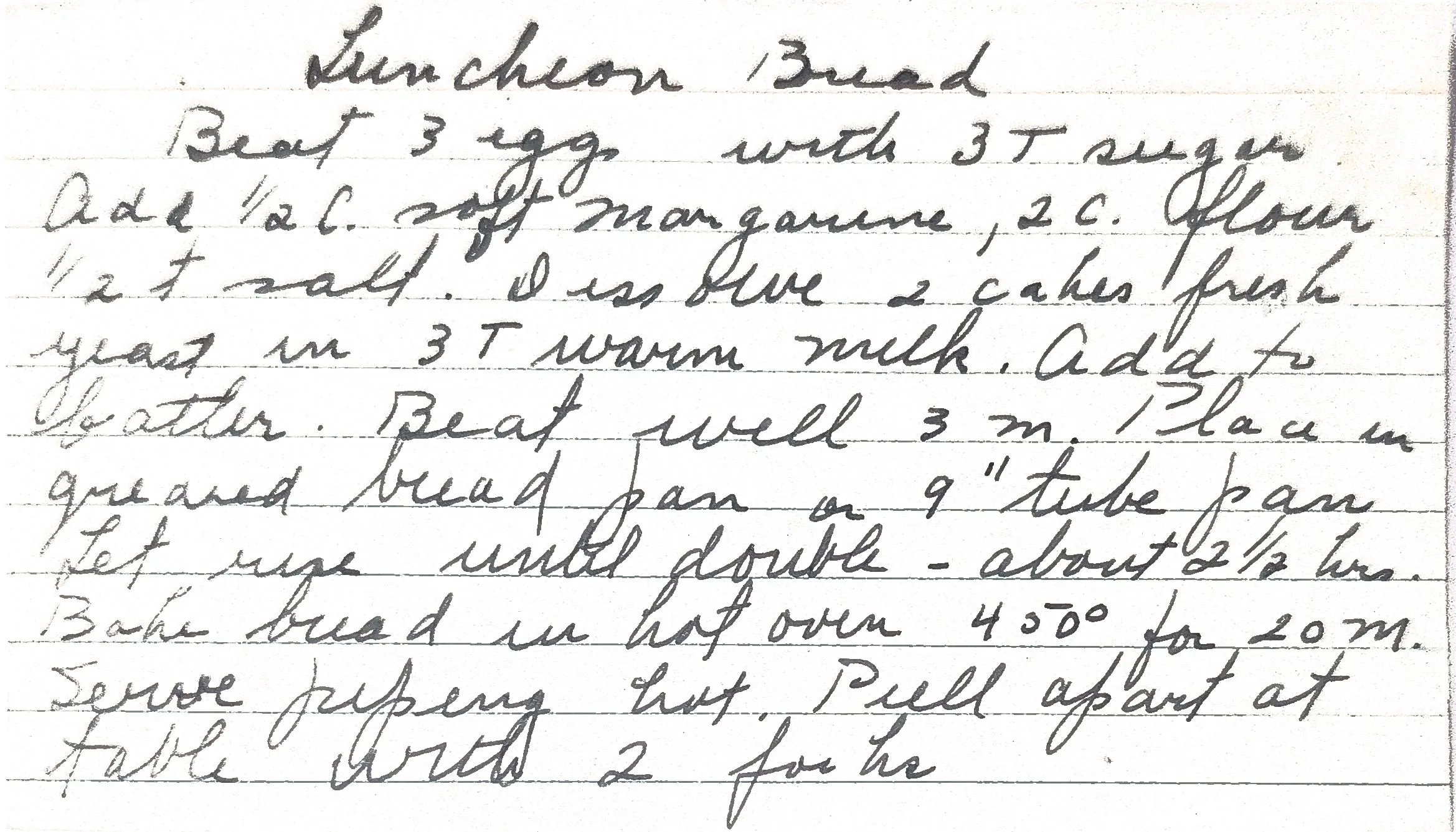 Original Handwritten Card