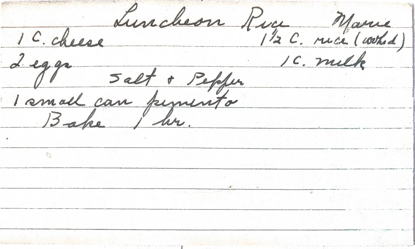Original Handwritten Card