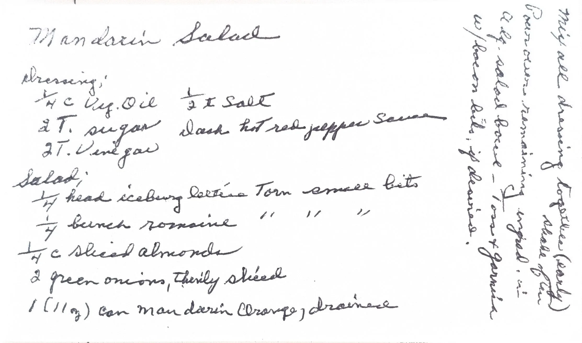 Original Handwritten Card