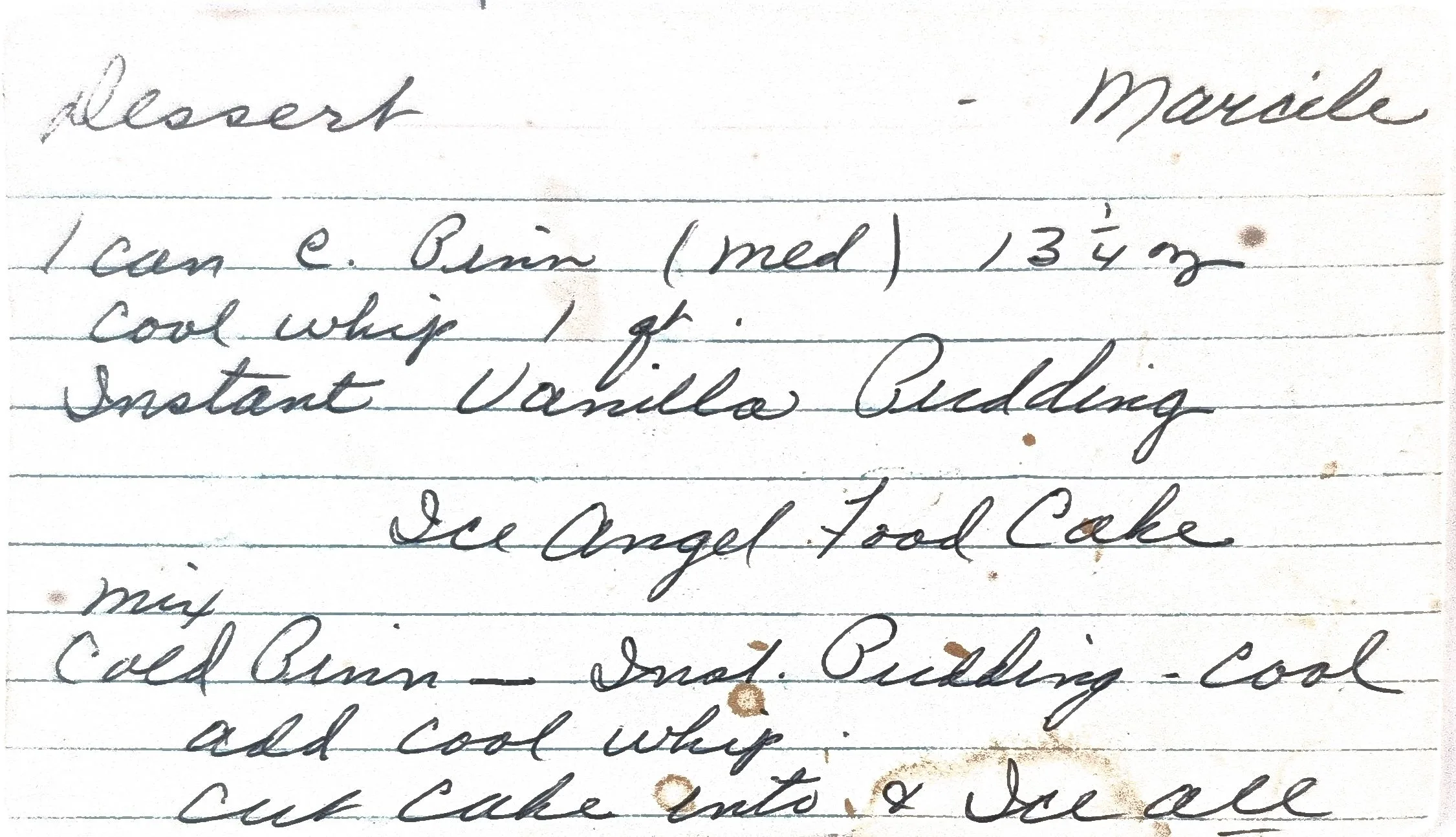 Original Handwritten Card