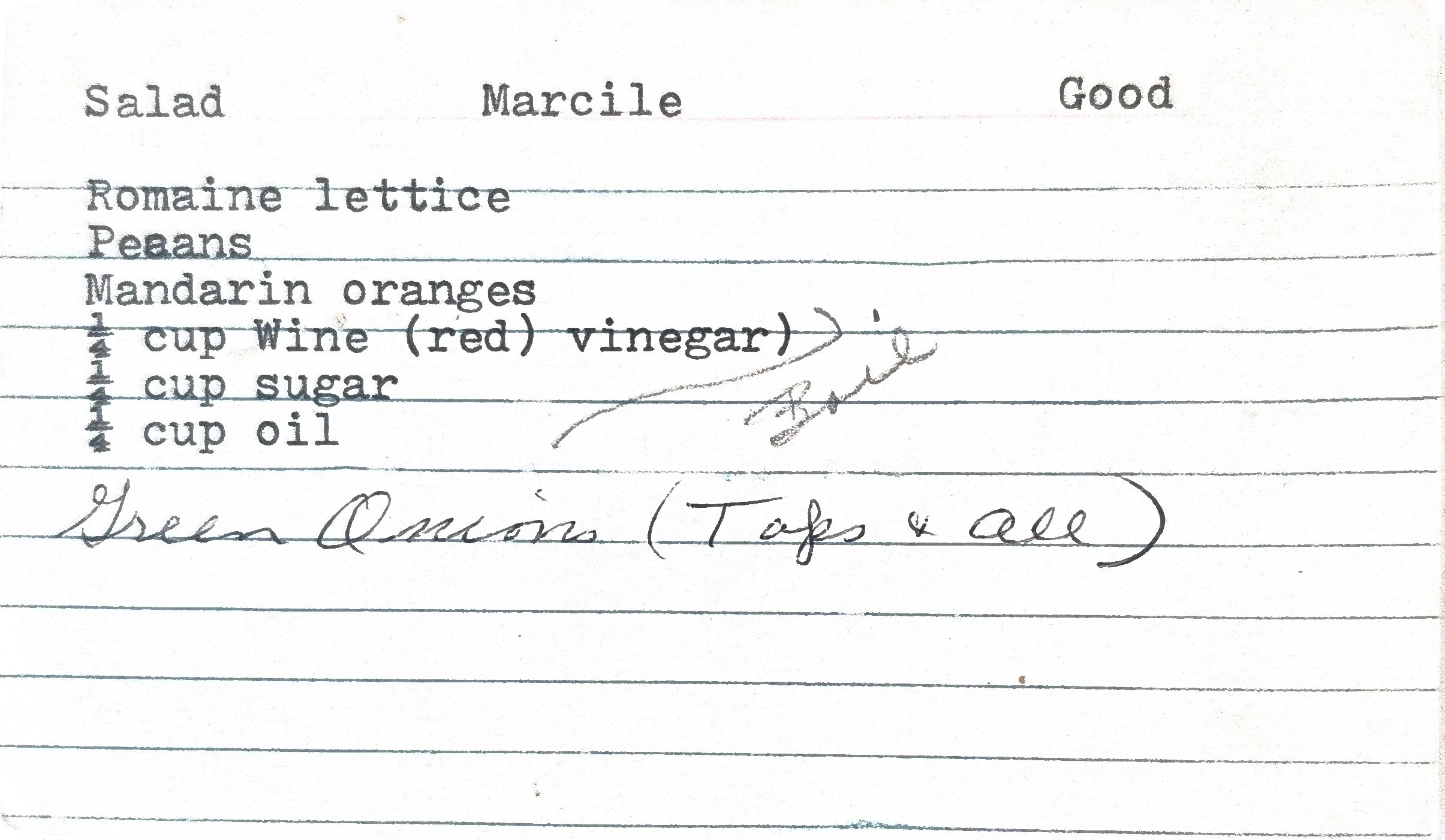 Original Handwritten Card